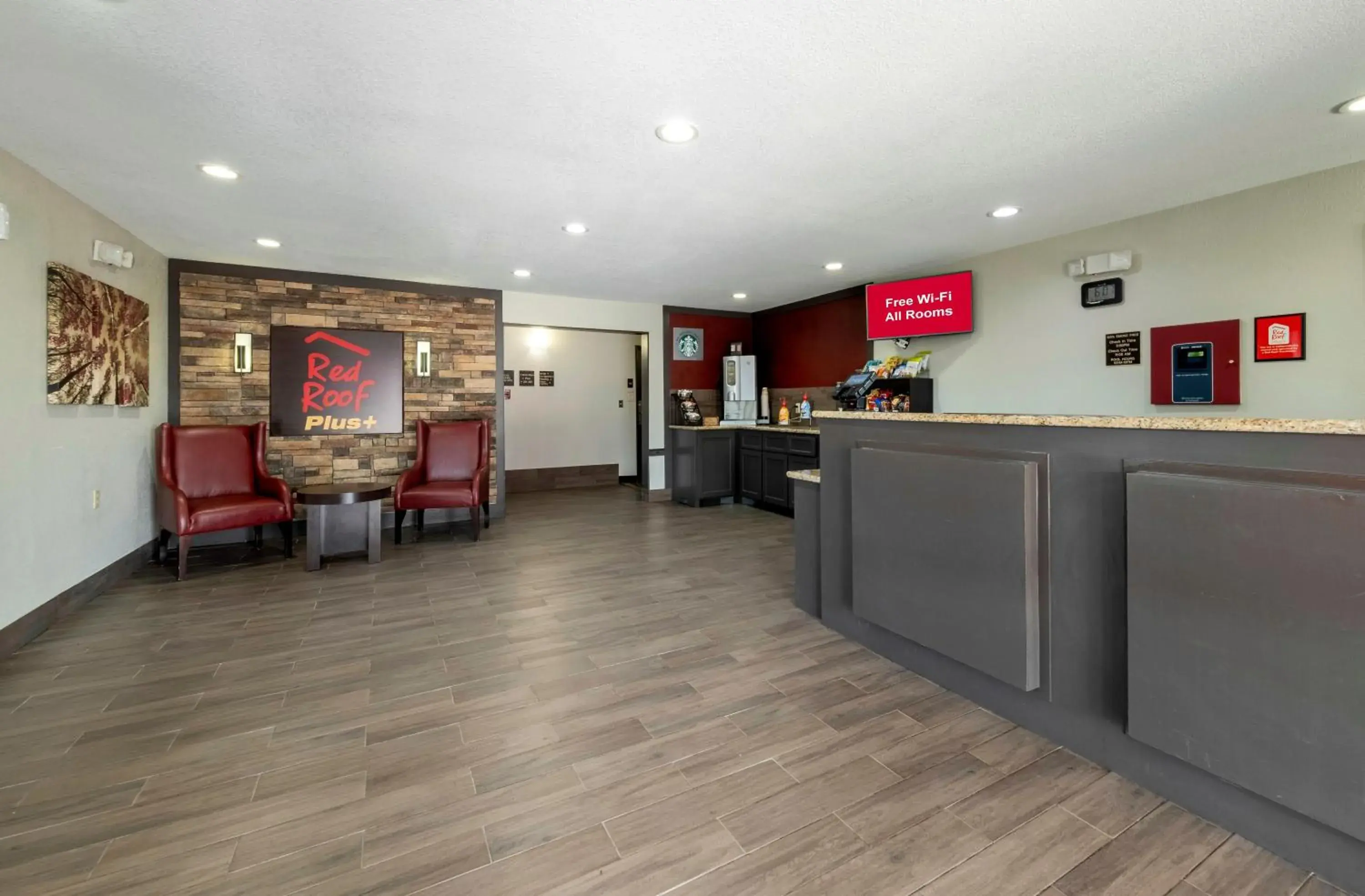Lobby or reception in Red Roof Inn PLUS+ Huntsville Lobby or reception in Red Roof Inn PLUS+ Huntsville