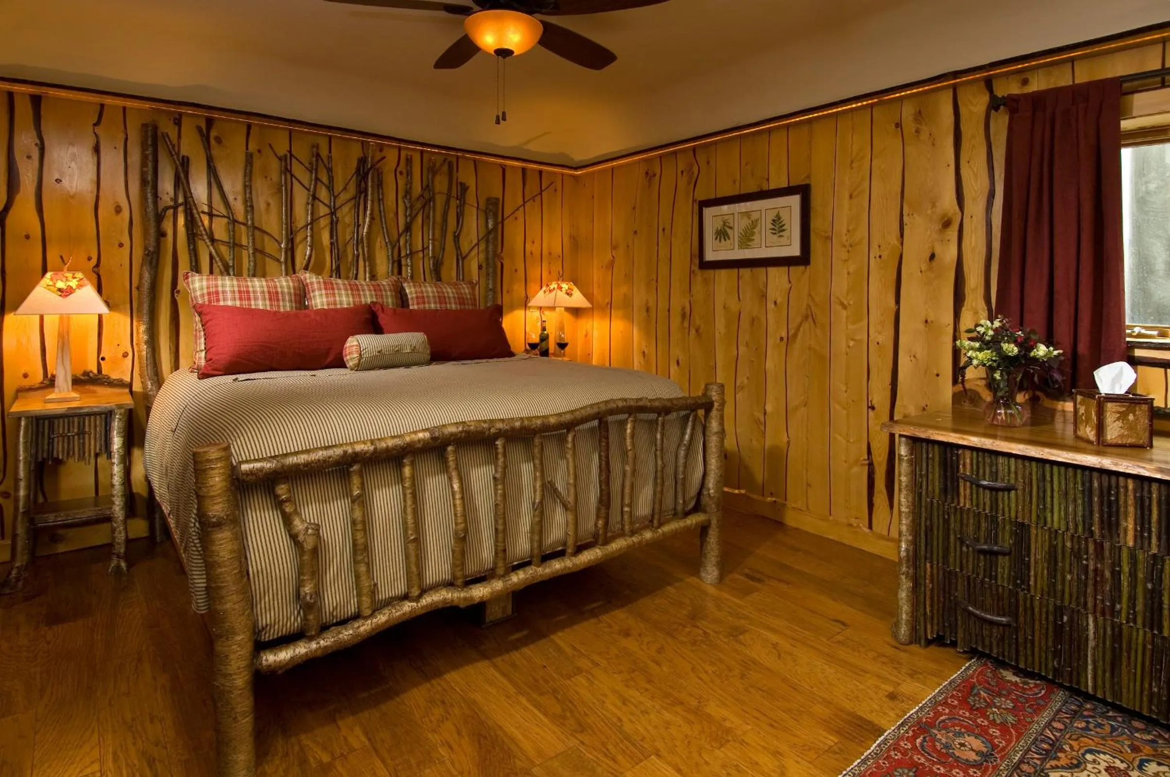 Patio, Bed in The Fern Lodge