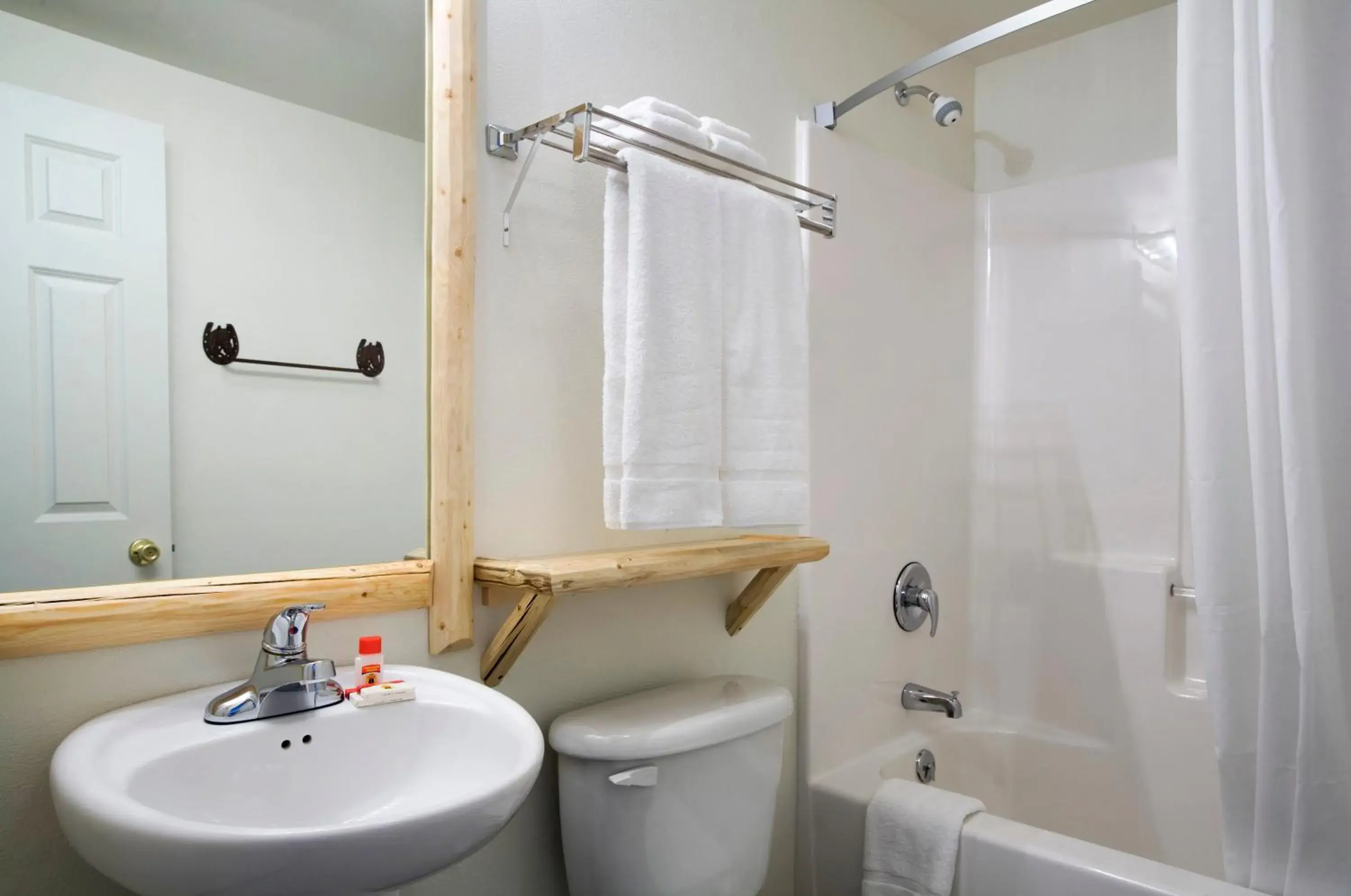 Bathroom in Super 8 by Wyndham Powell Bathroom in Super 8 by Wyndham Powell