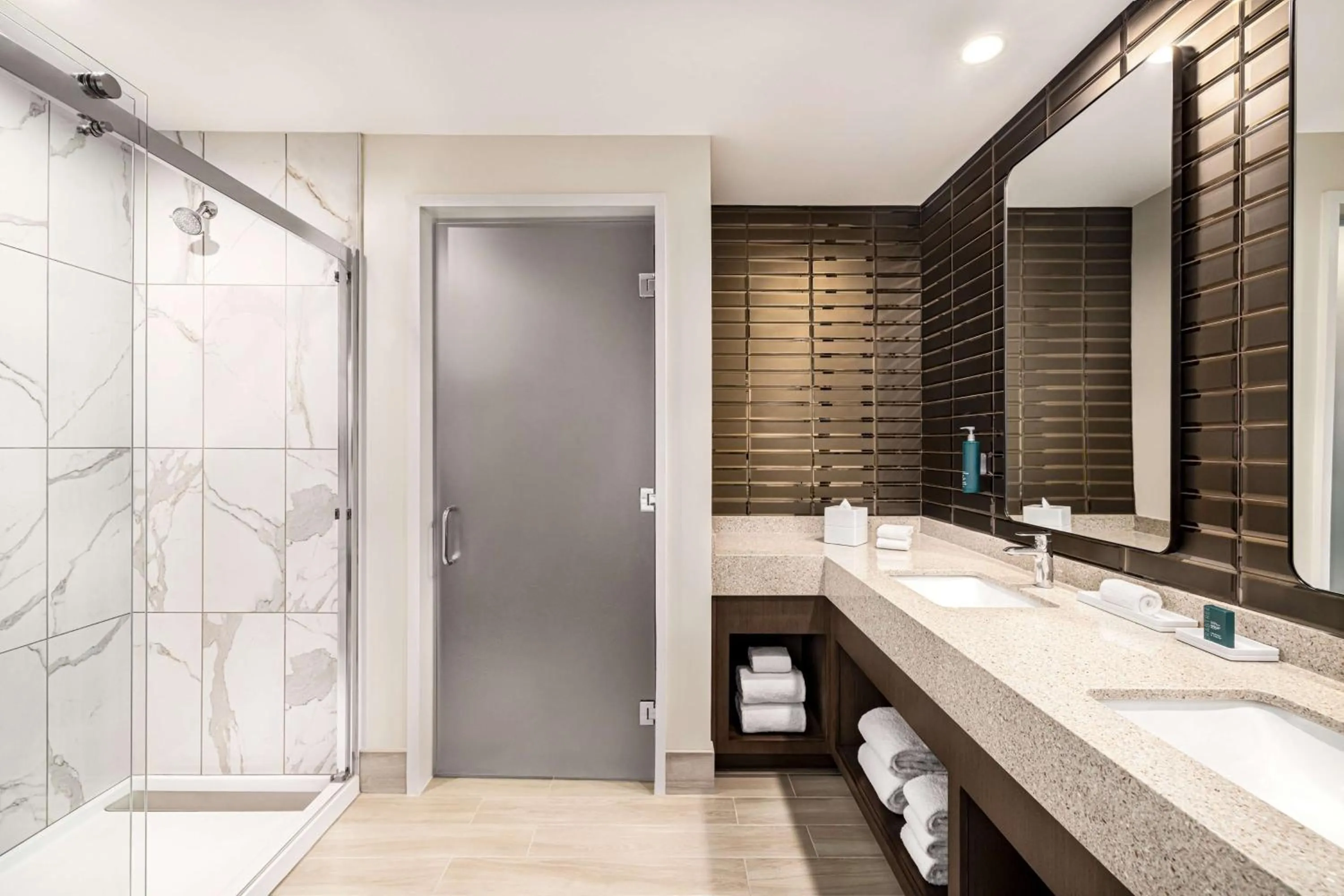 Bathroom in Hilton BNA Nashville Airport Terminal