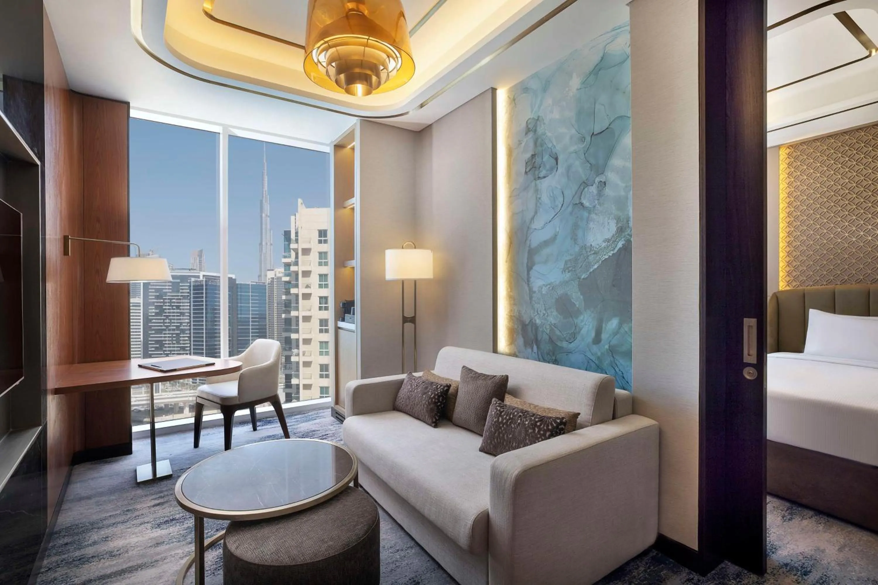 Living room, Bed in Embassy Suites By Hilton Dubai Business Bay