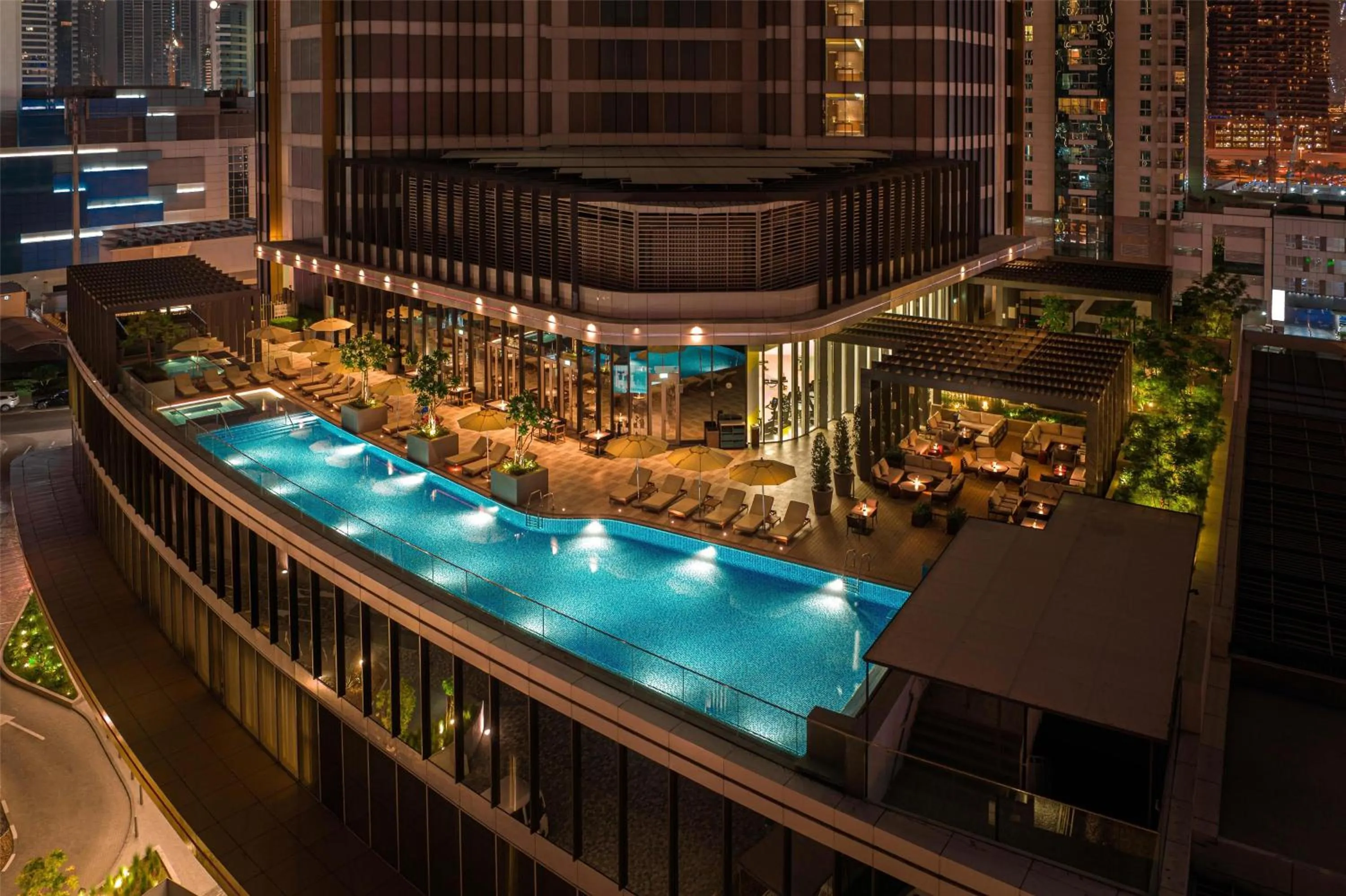 Pool view in Embassy Suites By Hilton Dubai Business Bay