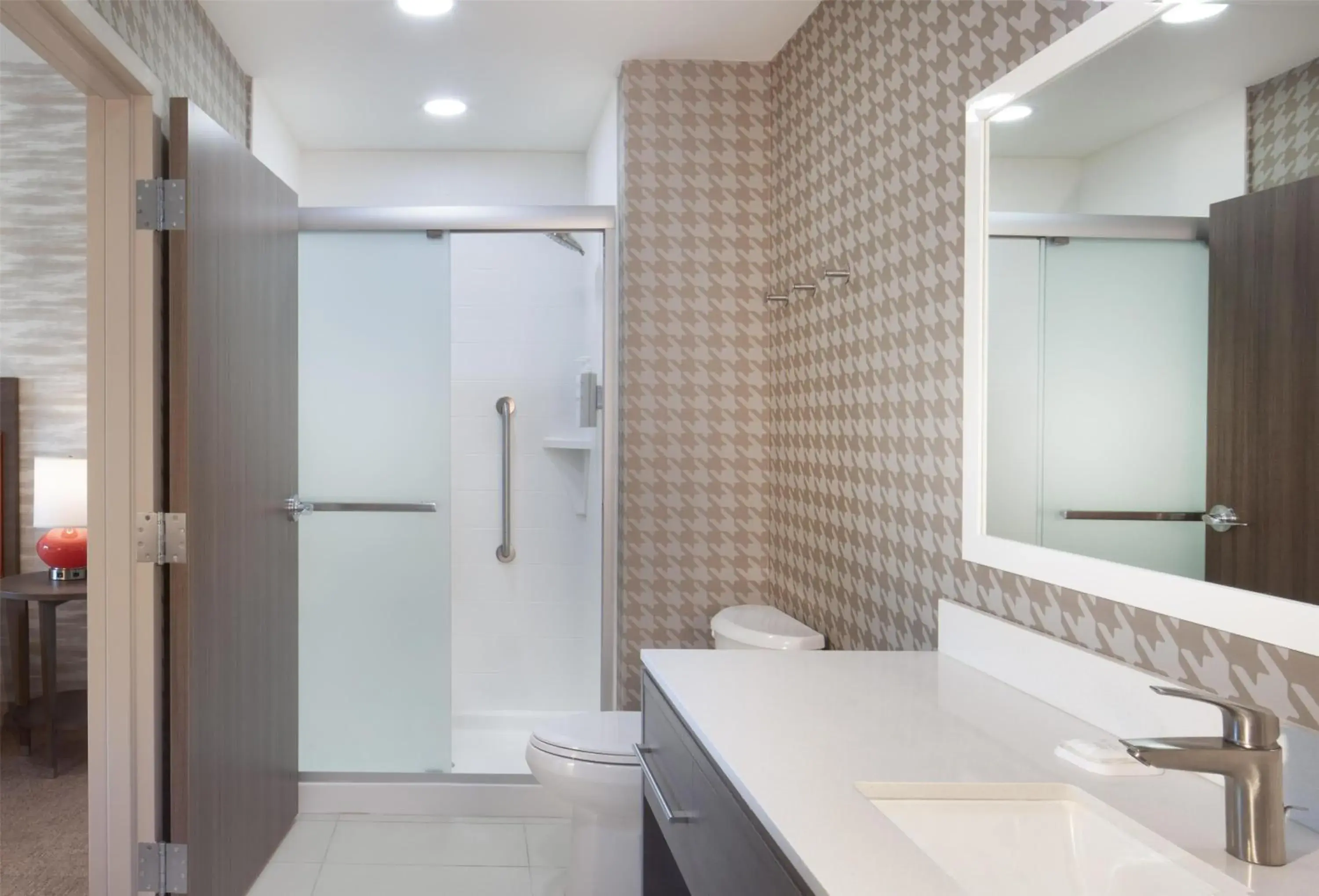 Bathroom in Home2 Suites By Hilton Jackson Bathroom in Home2 Suites By Hilton Jackson