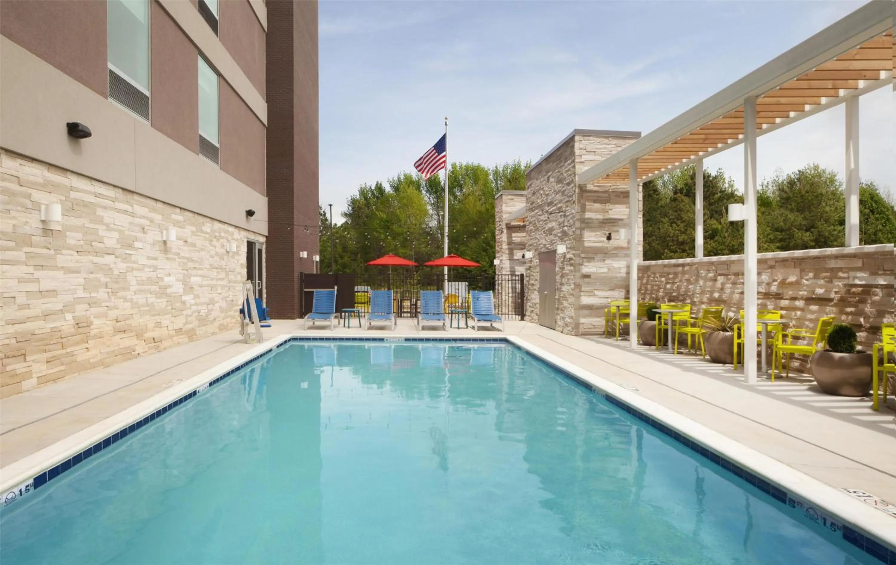 Pool view in Home2 Suites By Hilton Jackson