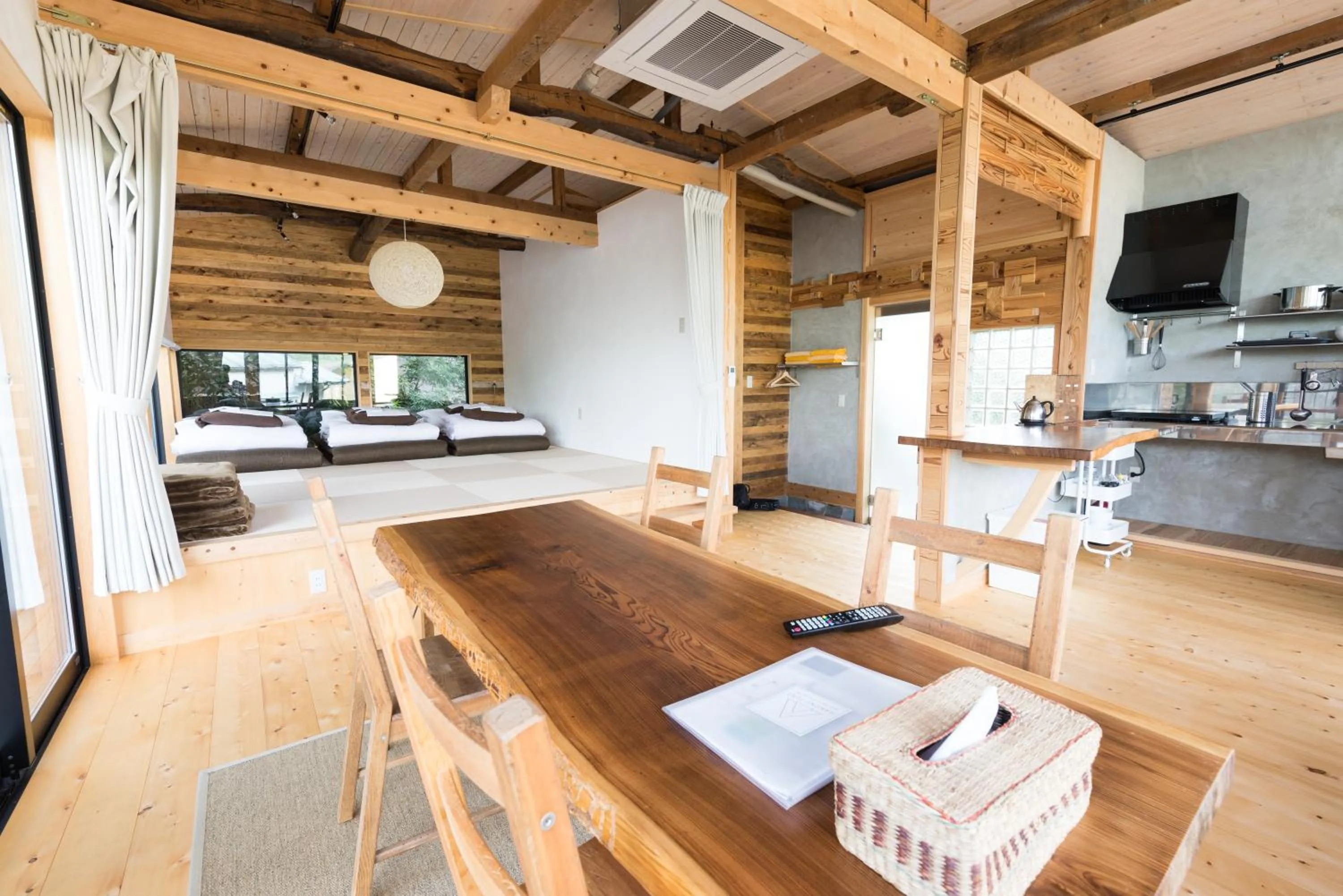 Kitchen or kitchenette in Onsen Guesthouse HAKONE TENT