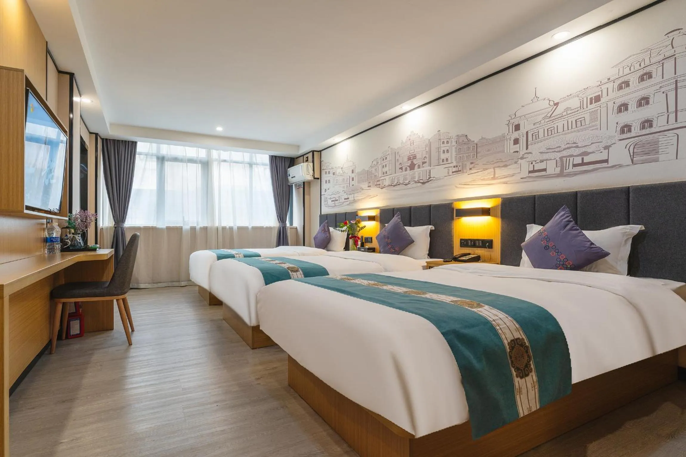 TV and multimedia, Bed in Amemouillage Inn - Guangzhou Railway Station Xicun Metro Station