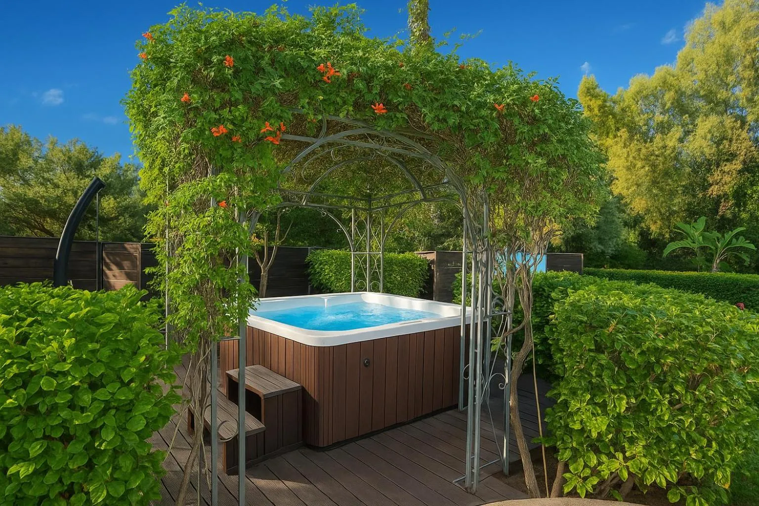 Hot Tub in Villa Small Paradise private pool, jacuzzi, BBQ, complete privacy
