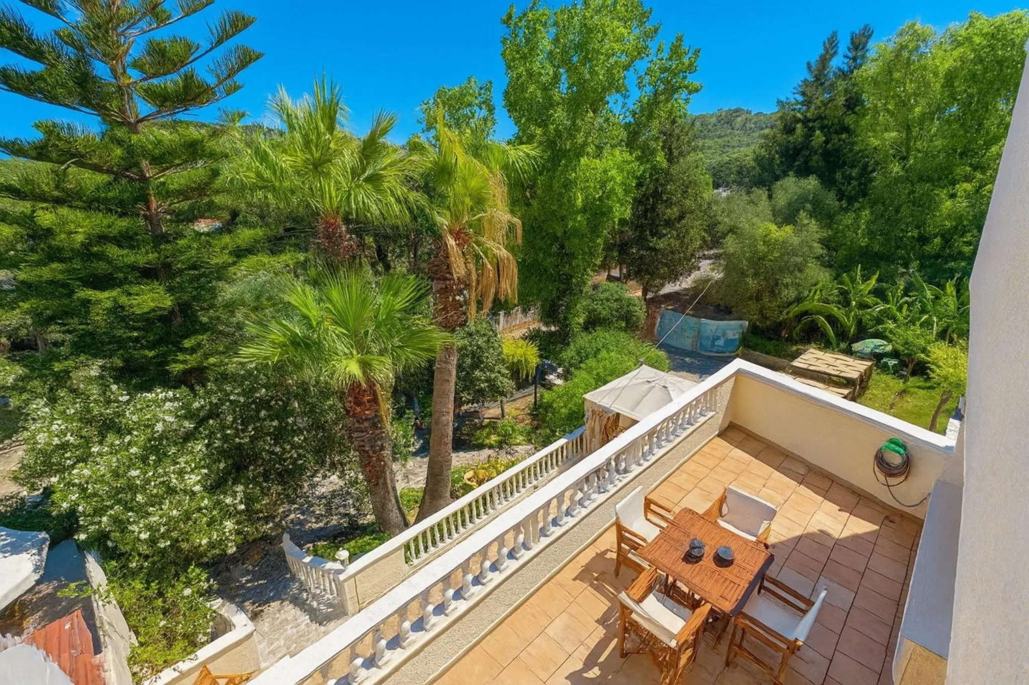 Balcony/Terrace in Villa Small Paradise private pool, jacuzzi, BBQ, complete privacy