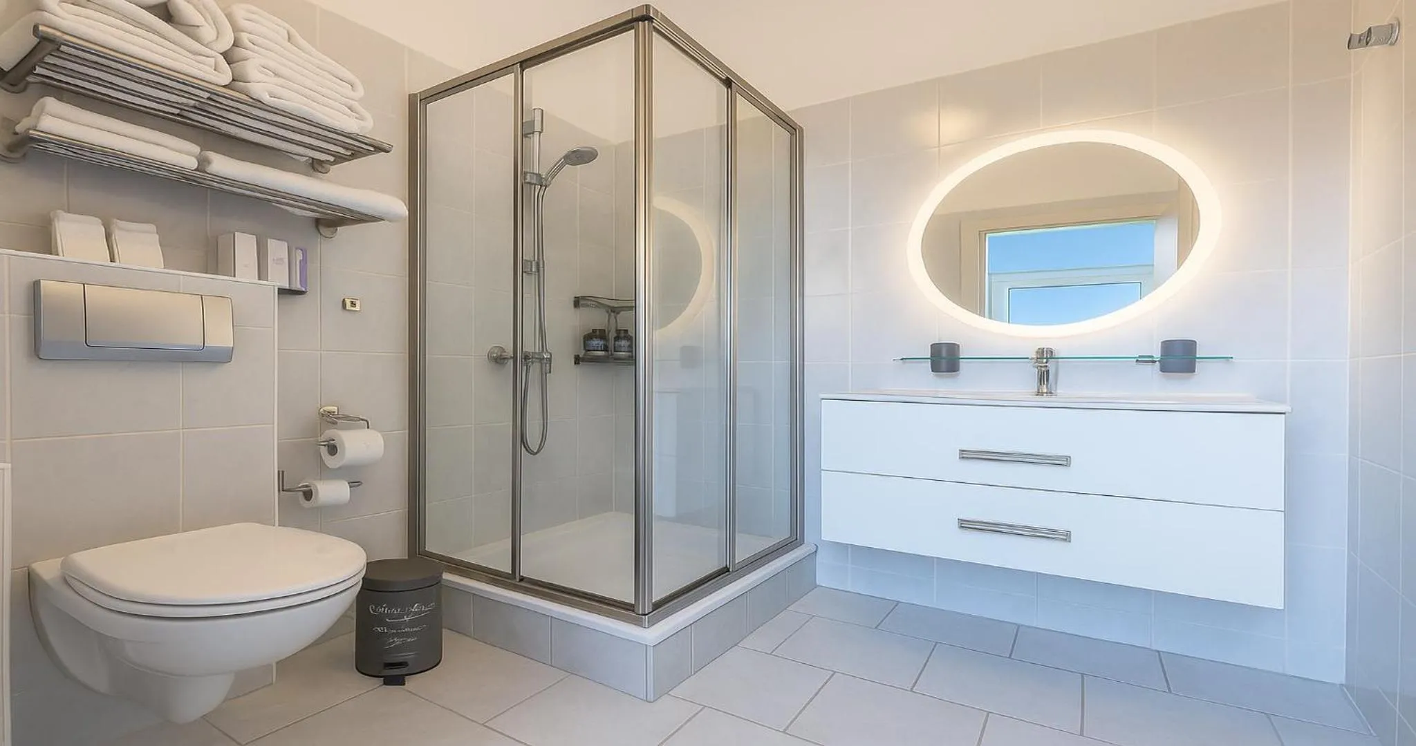 Bathroom in Villa Small Paradise private pool, jacuzzi, BBQ, complete privacy