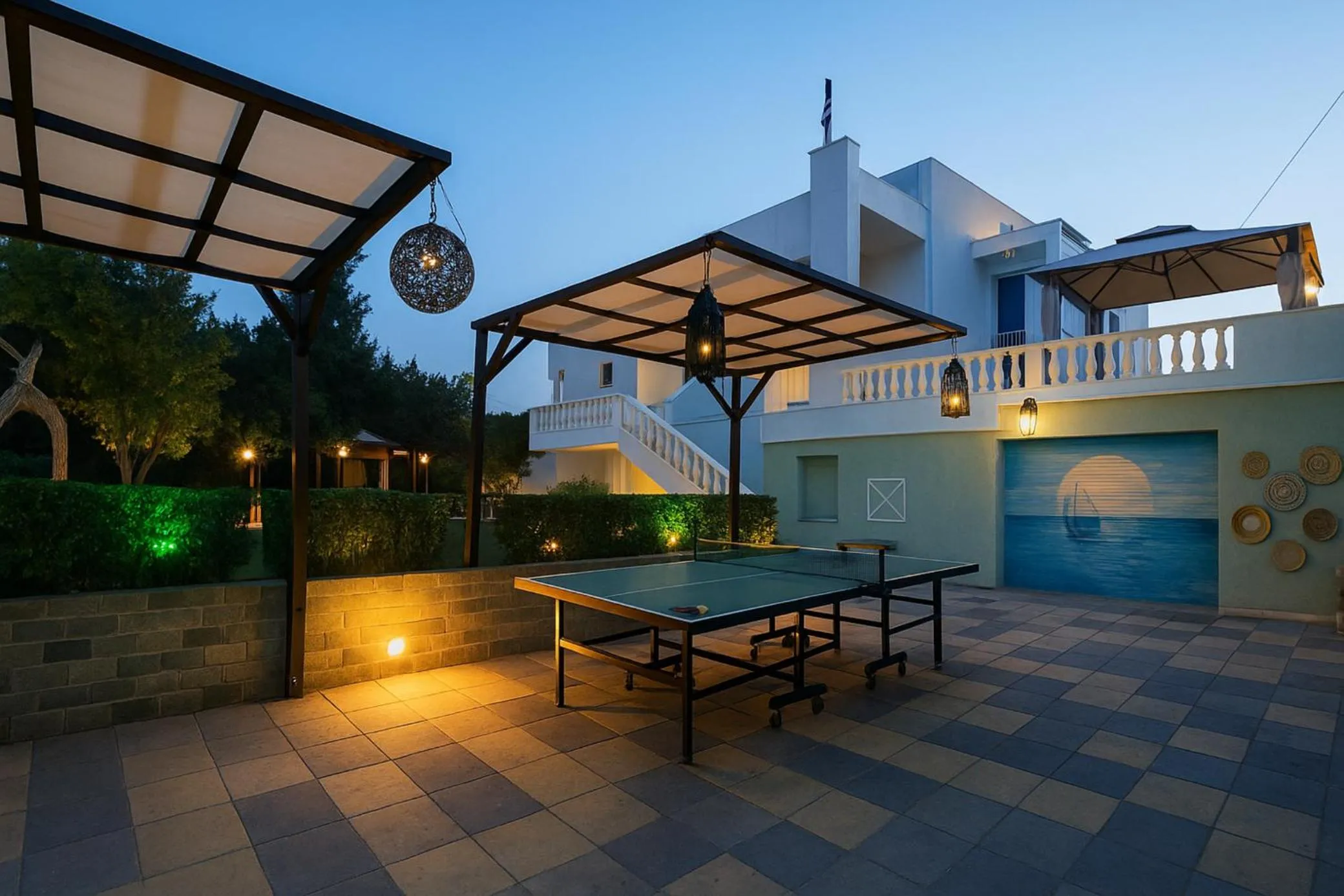 Table tennis in Villa Small Paradise private pool, jacuzzi, BBQ, complete privacy