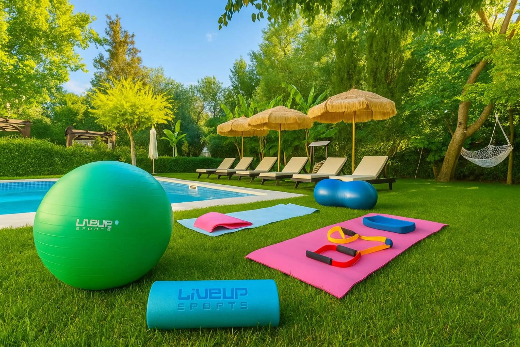 Fitness centre/facilities in Villa Small Paradise private pool, jacuzzi, BBQ, complete privacy