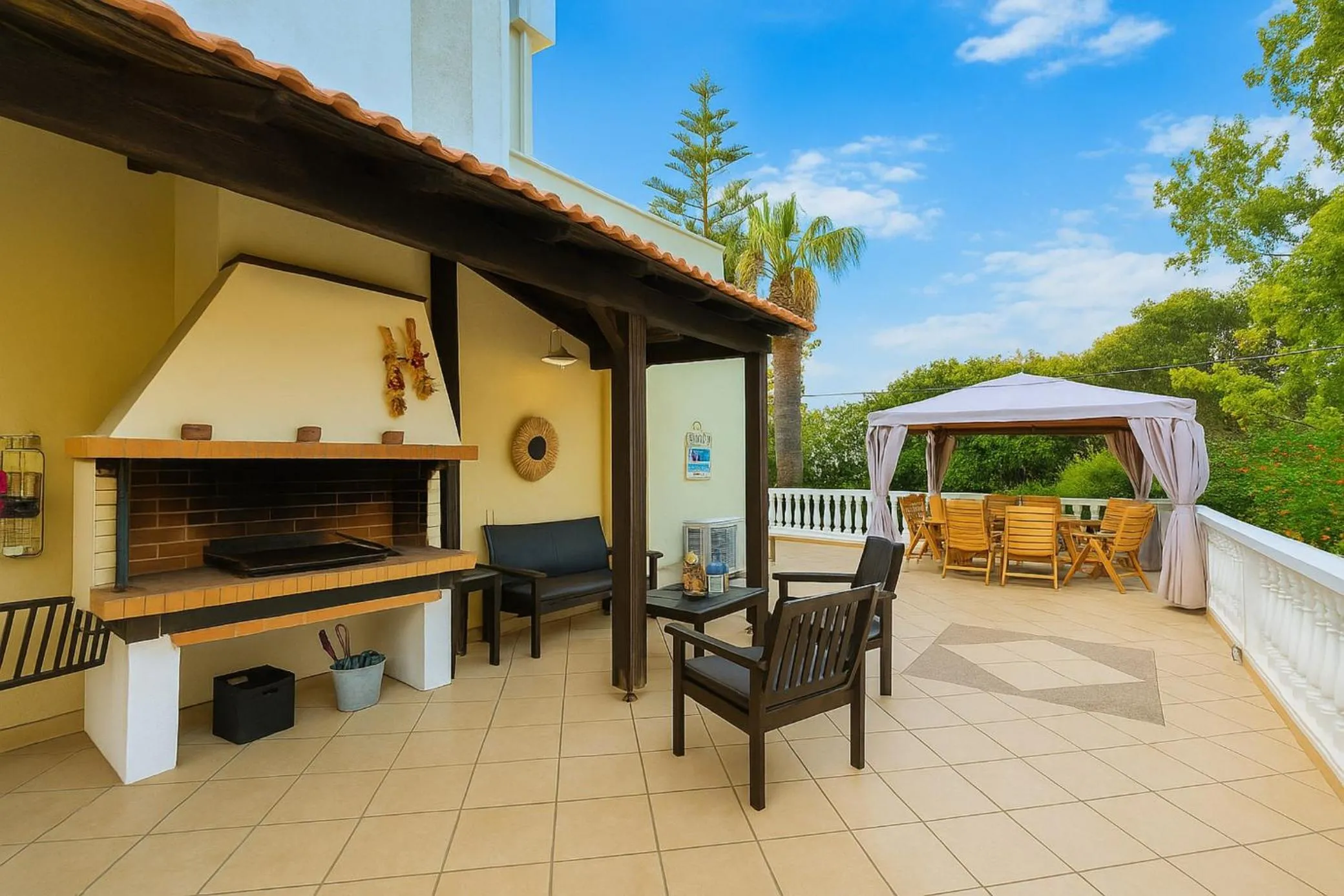 BBQ facilities in Villa Small Paradise private pool, jacuzzi, BBQ, complete privacy