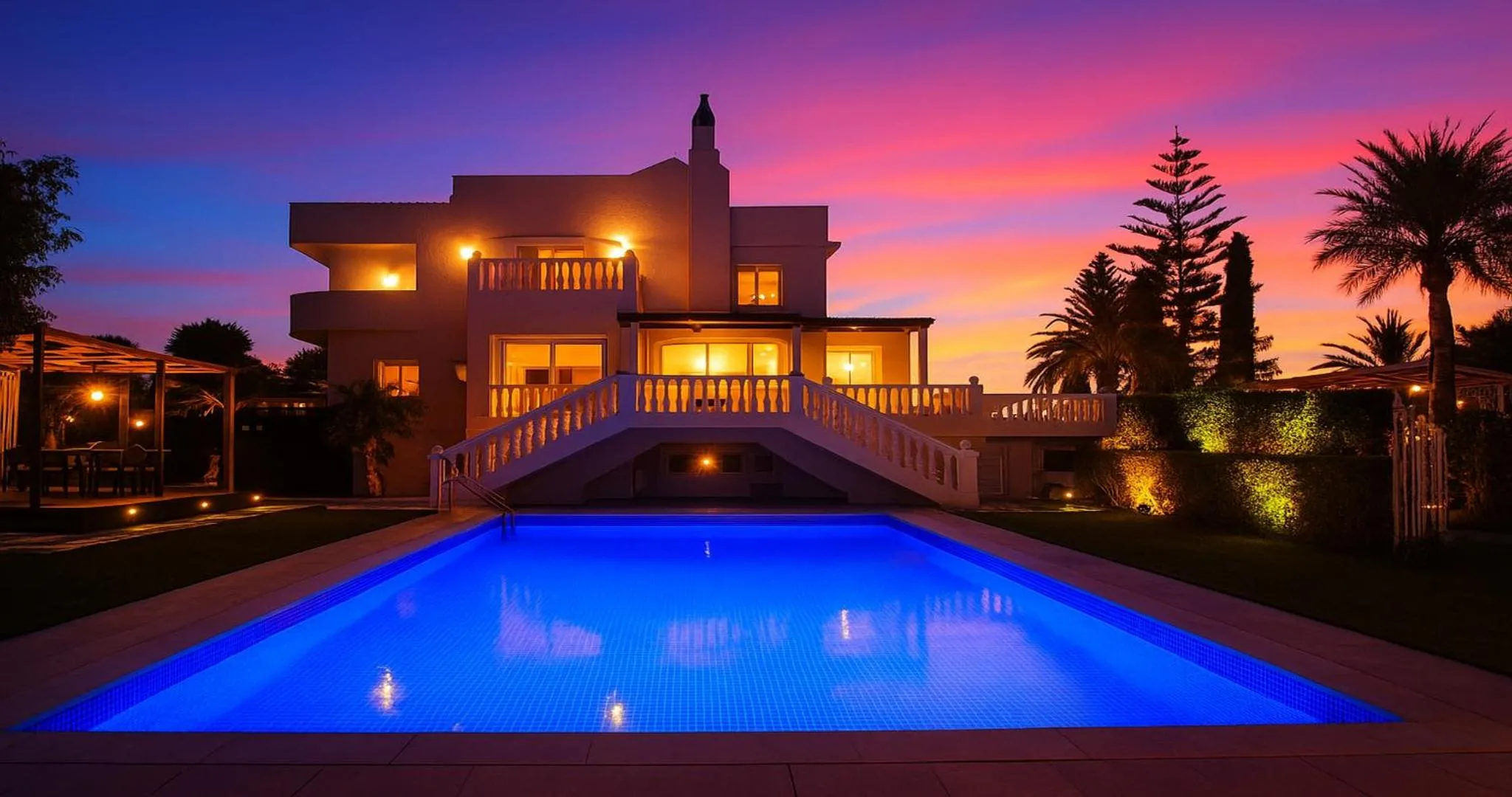 Pool view in Villa Small Paradise private pool, jacuzzi, BBQ, complete privacy