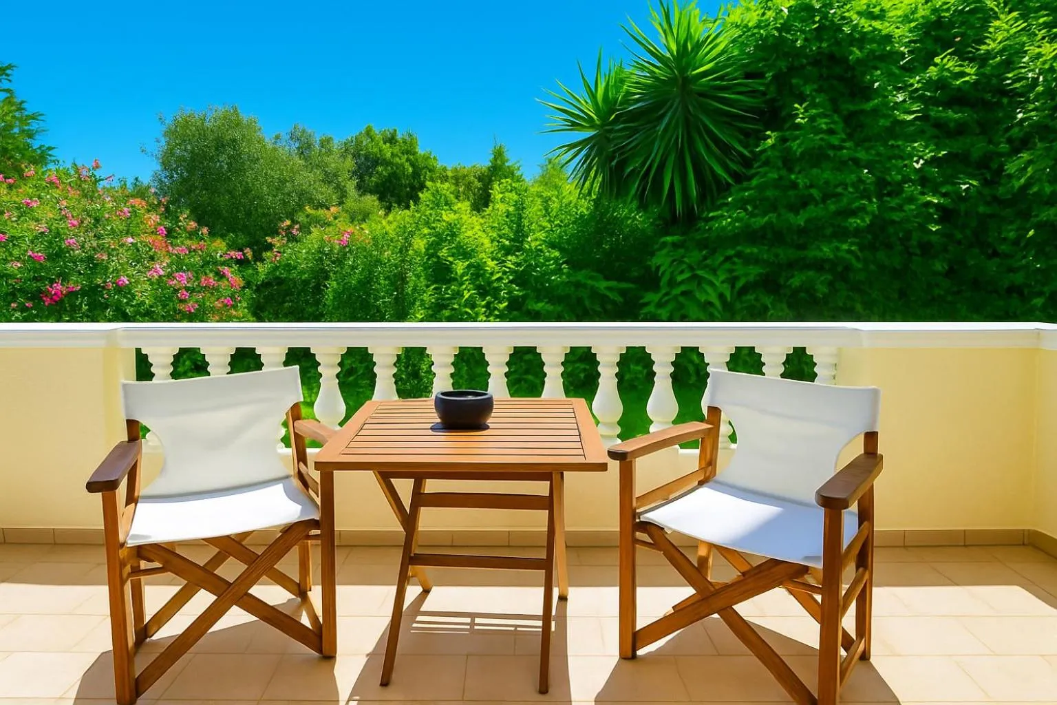 Balcony/Terrace in Villa Small Paradise private pool, jacuzzi, BBQ, complete privacy
