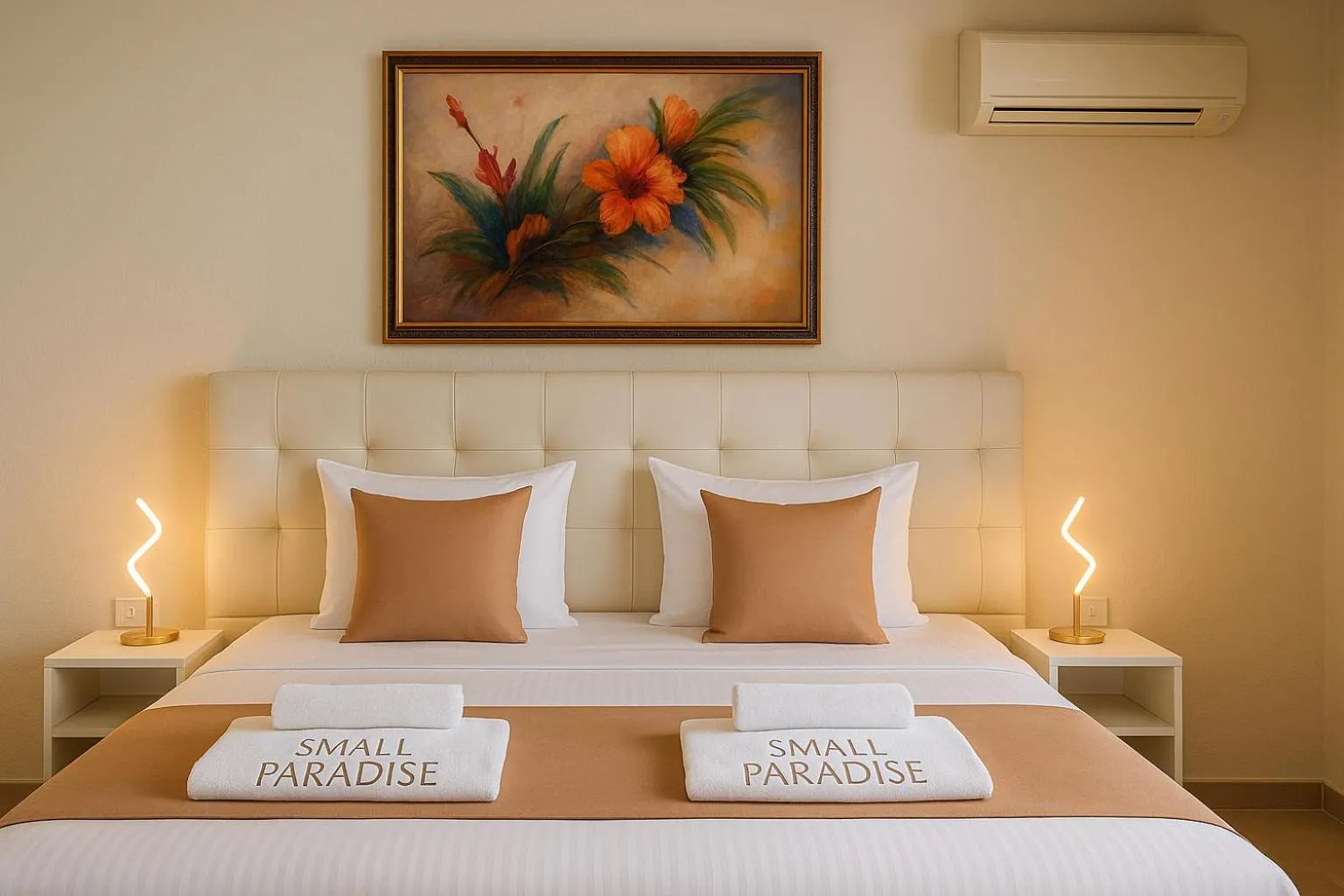 Bedroom, Bed in Villa Small Paradise private pool, jacuzzi, BBQ, complete privacy