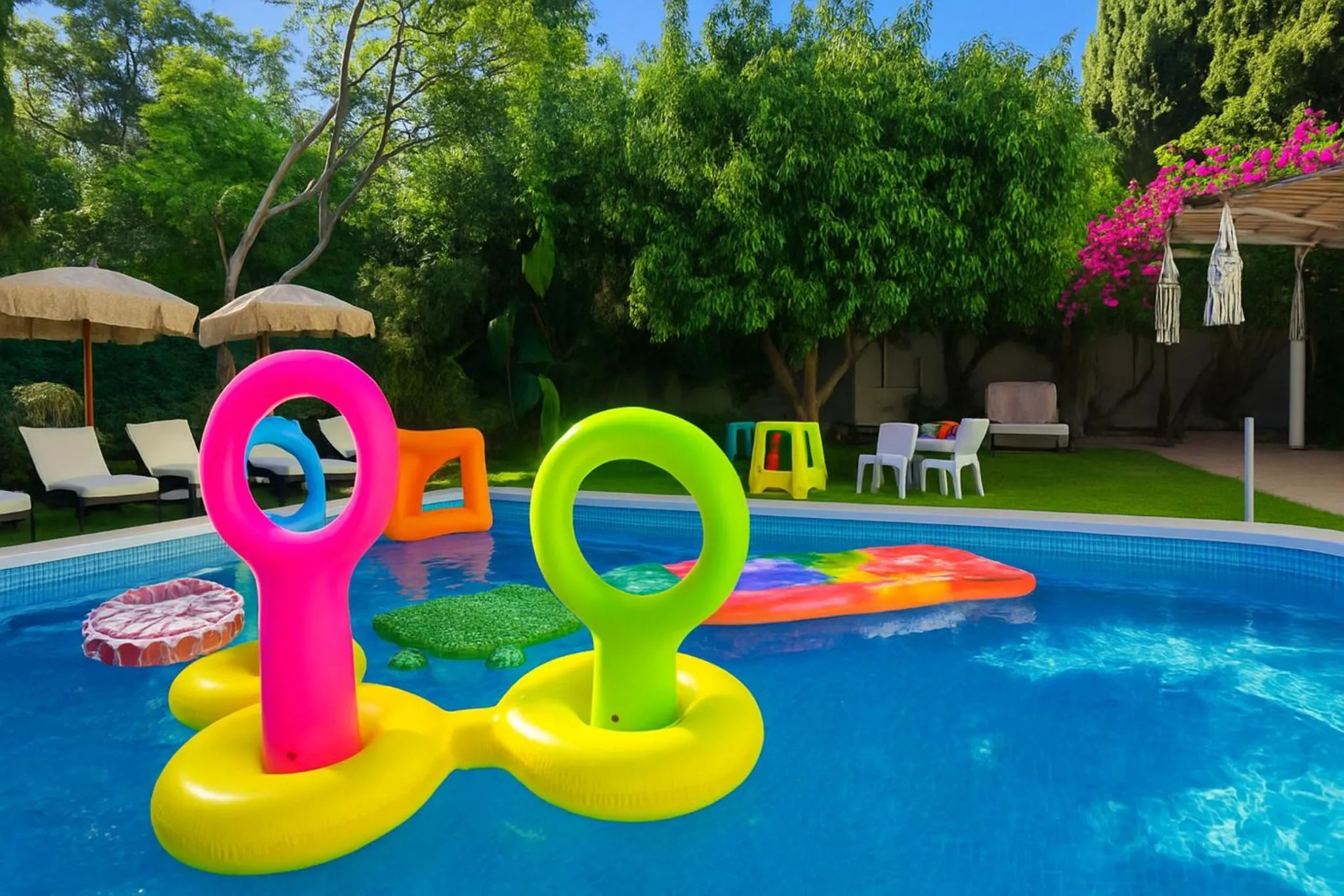 Children play ground in Villa Small Paradise private pool, jacuzzi, BBQ, complete privacy
