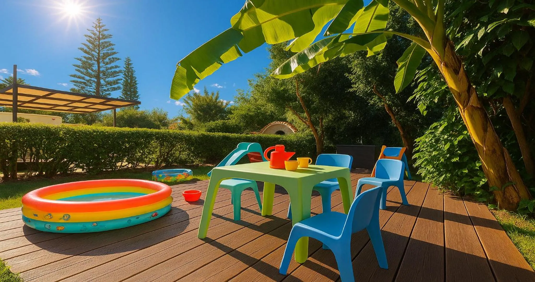 Children play ground in Villa Small Paradise private pool, jacuzzi, BBQ, complete privacy
