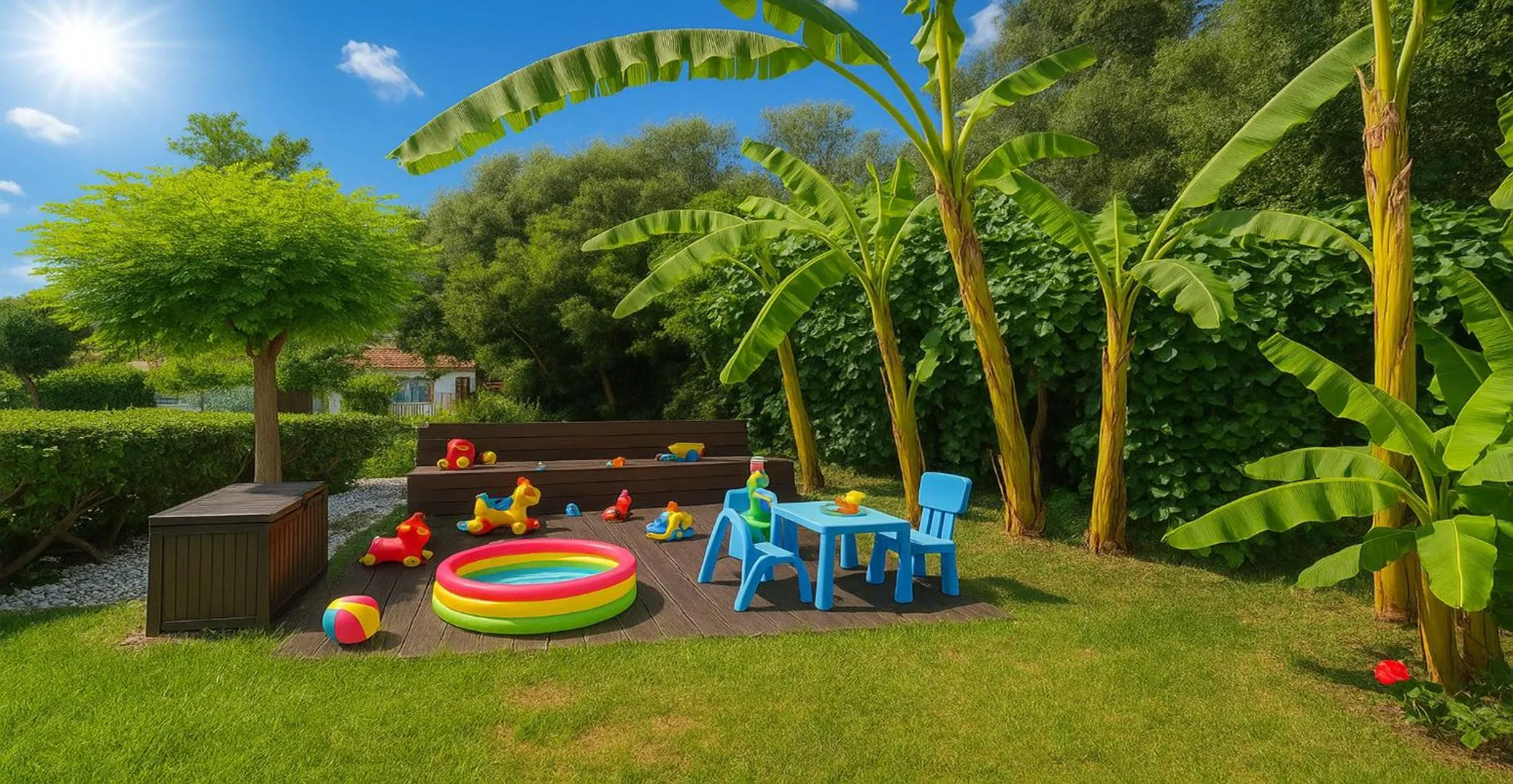 Children play ground in Villa Small Paradise private pool, jacuzzi, BBQ, complete privacy