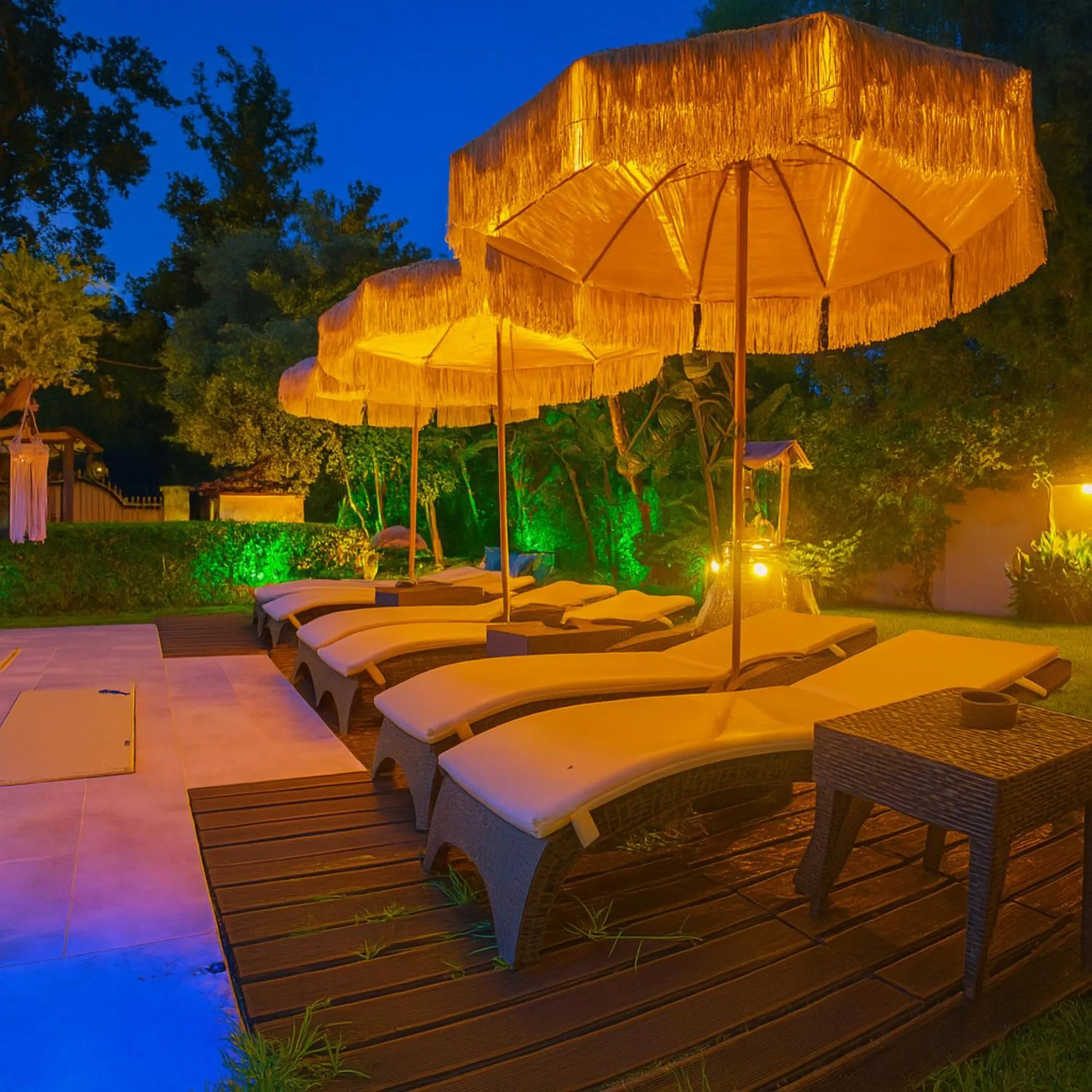 sunbed in Villa Small Paradise private pool, jacuzzi, BBQ, complete privacy