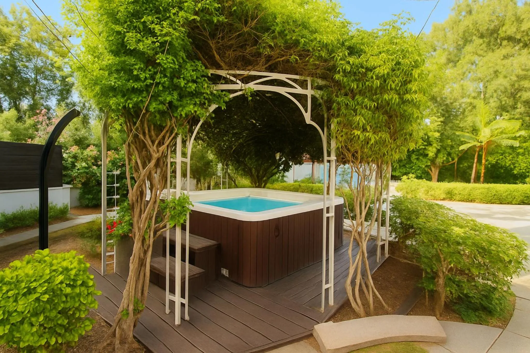 Hot Tub in Villa Small Paradise private pool, jacuzzi, BBQ, complete privacy