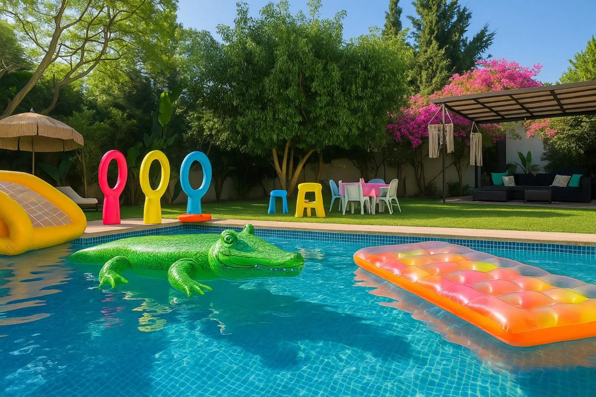 Children play ground in Villa Small Paradise private pool, jacuzzi, BBQ, complete privacy