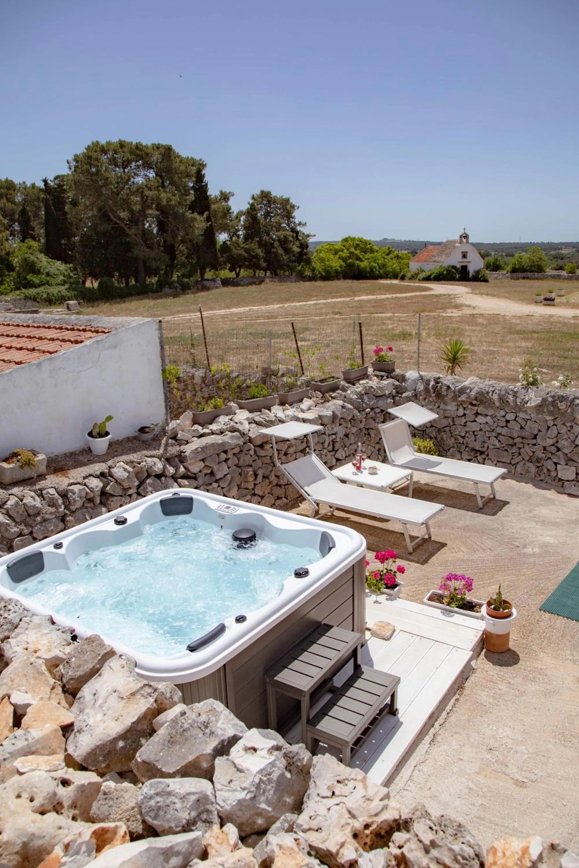 Hot Tub in Masseria Murgia Albanese