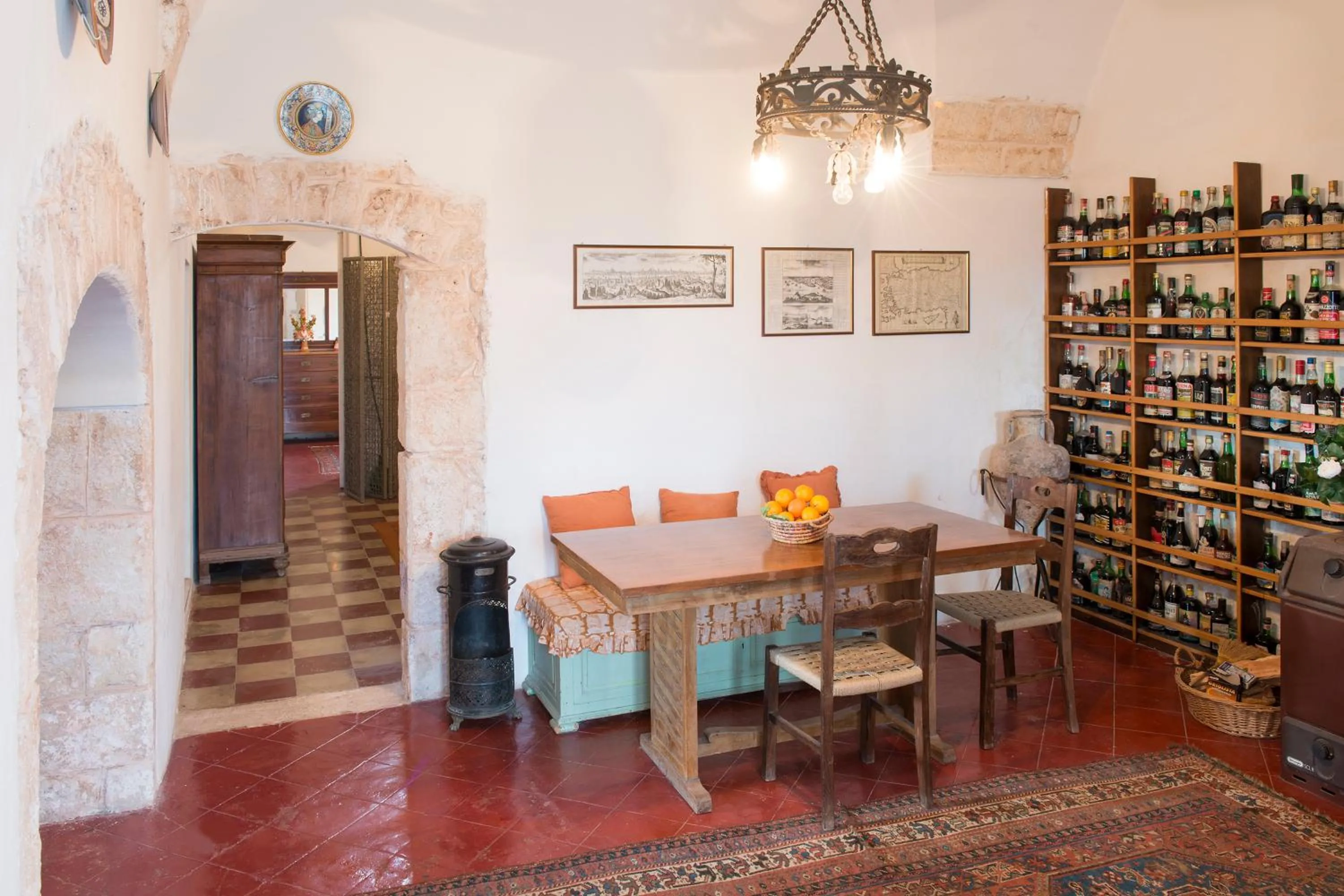 Seating area in Masseria Murgia Albanese