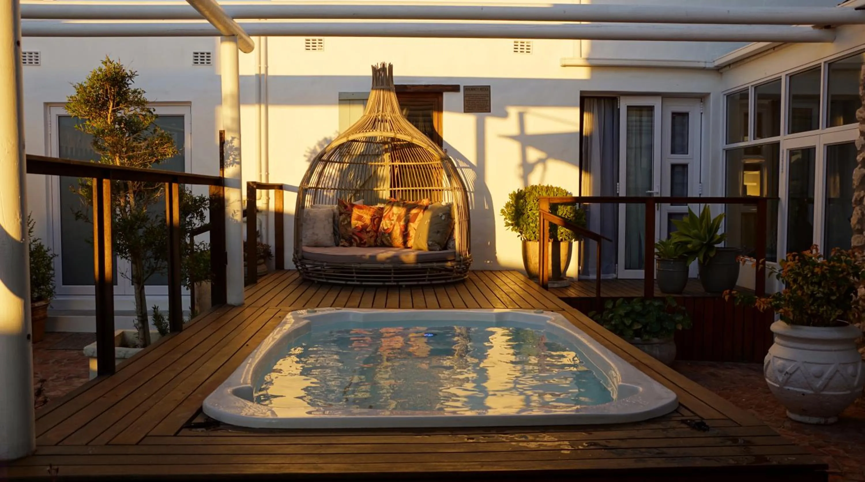 Pool view in Paternoster Manor