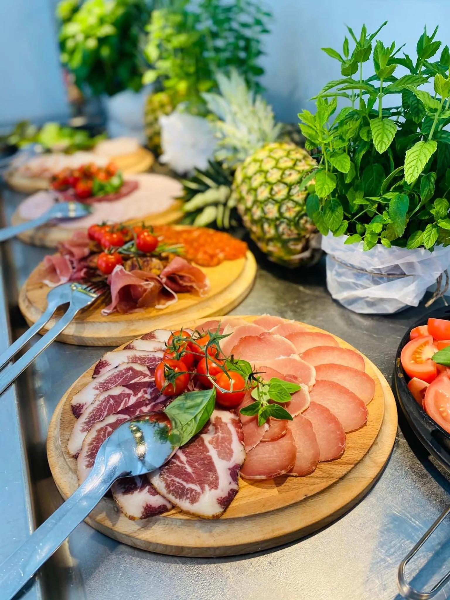 Buffet breakfast in Aparthotel Miramare