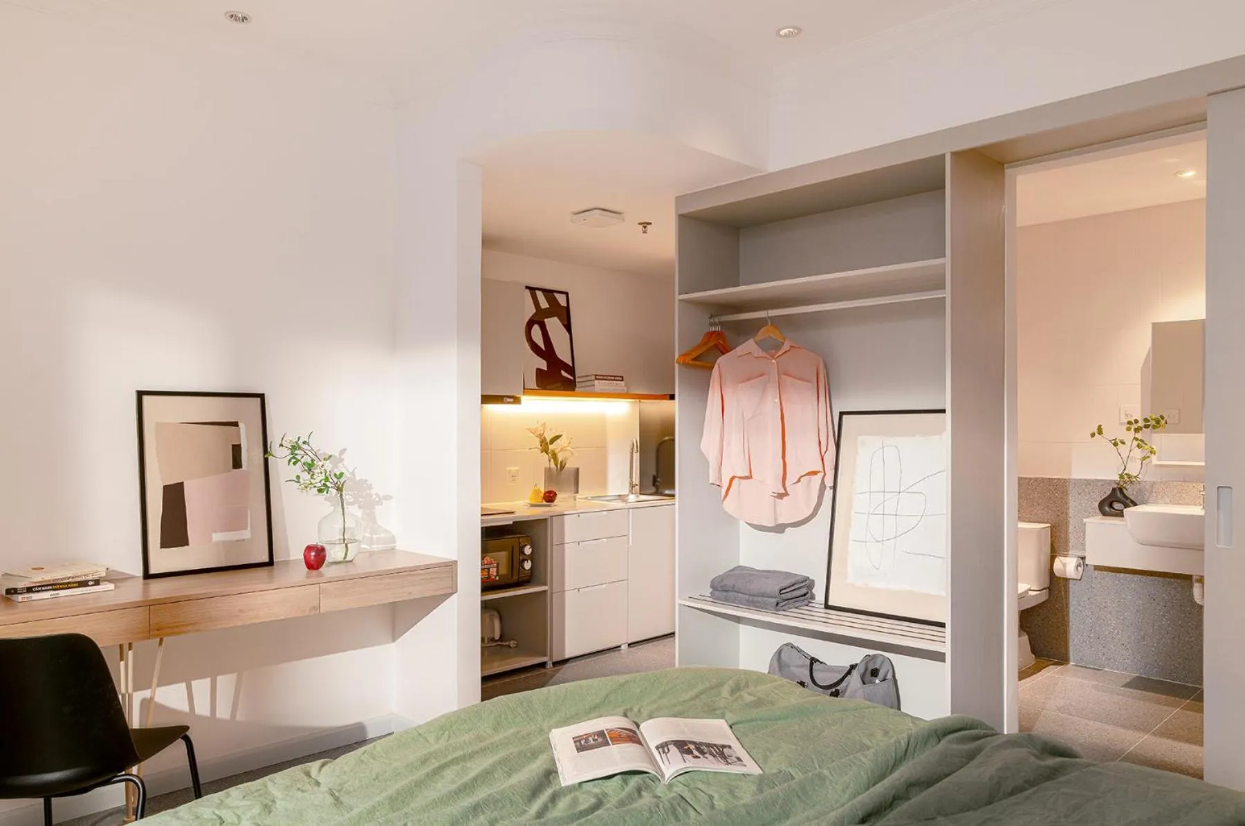 Photo of the whole room, Bed in M Village Living Hoàng Văn Thụ