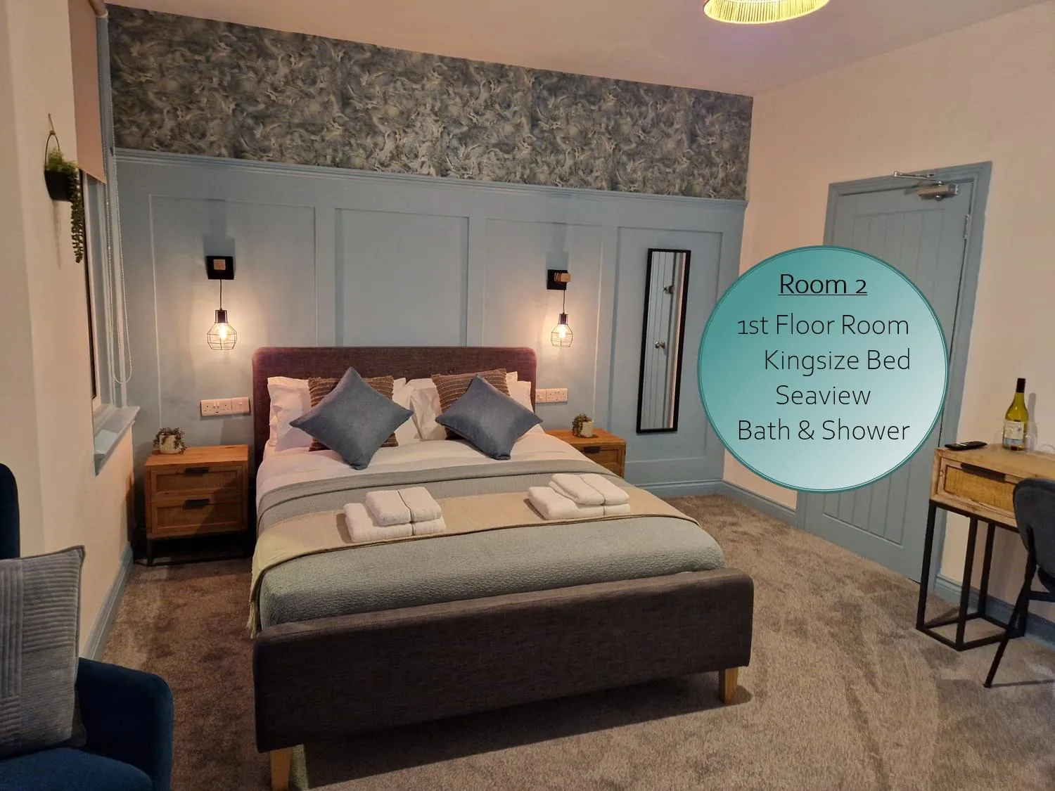 Bed in The Coastal Hideaway