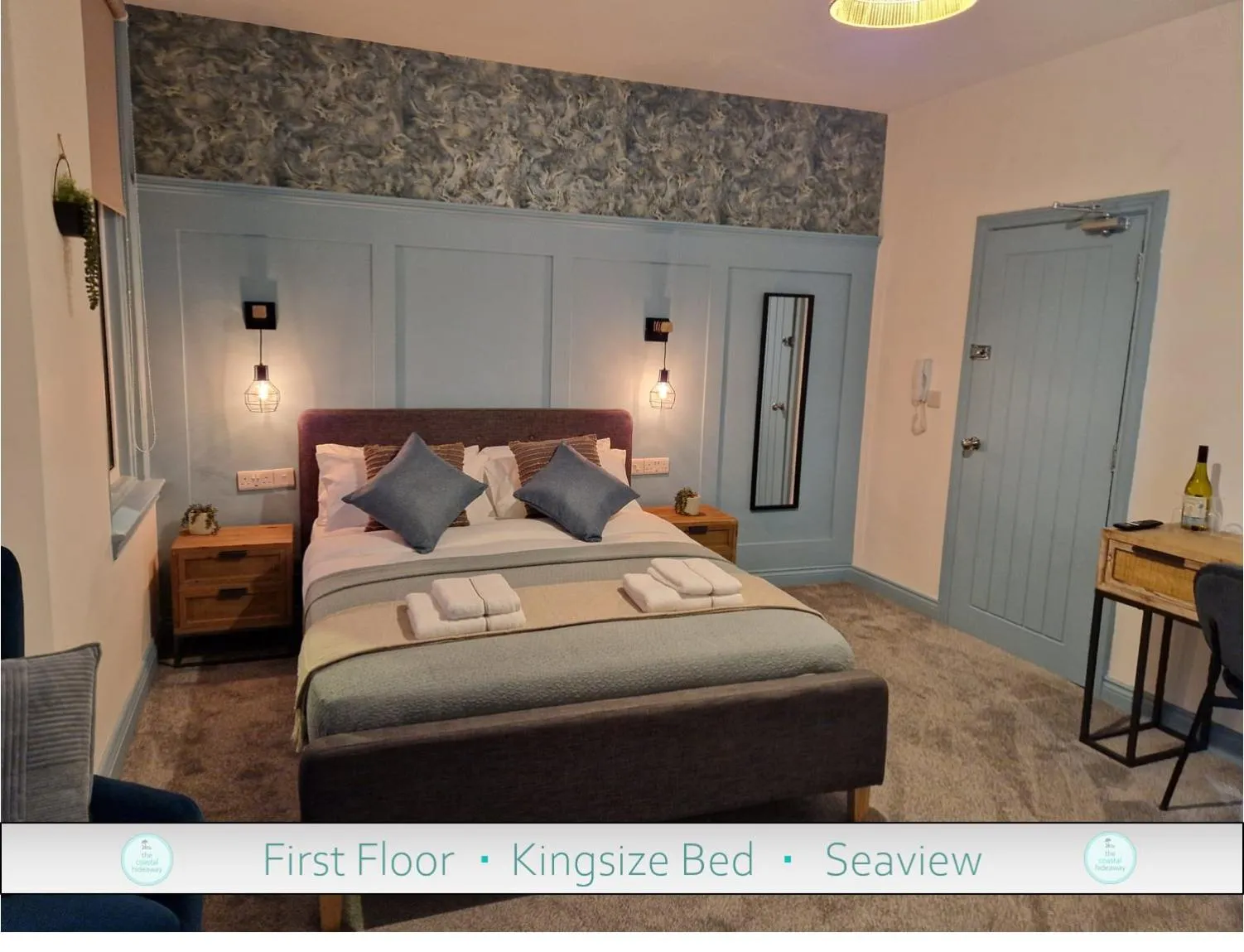 Bed in The Coastal Hideaway