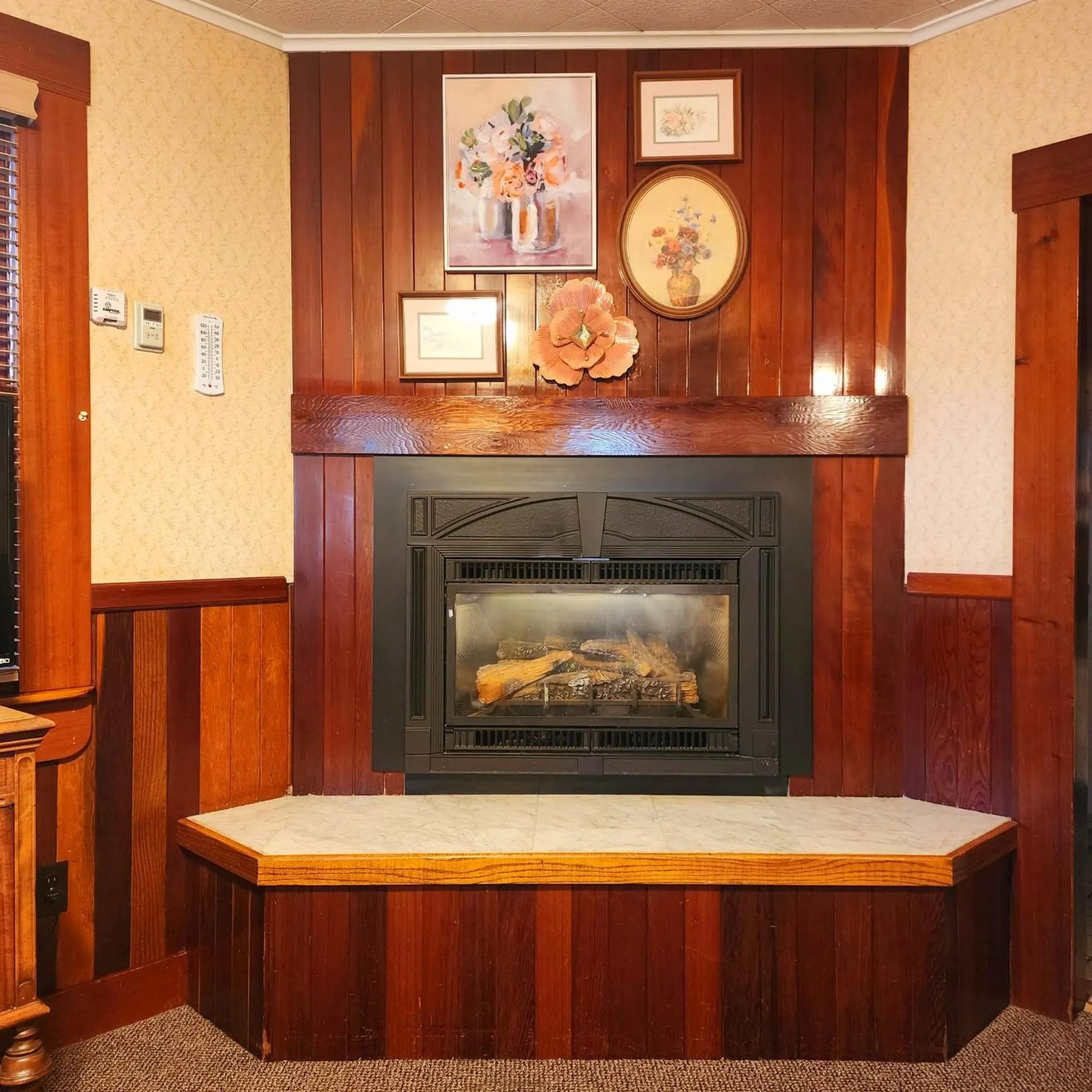 fireplace in Miranda Gardens Resort