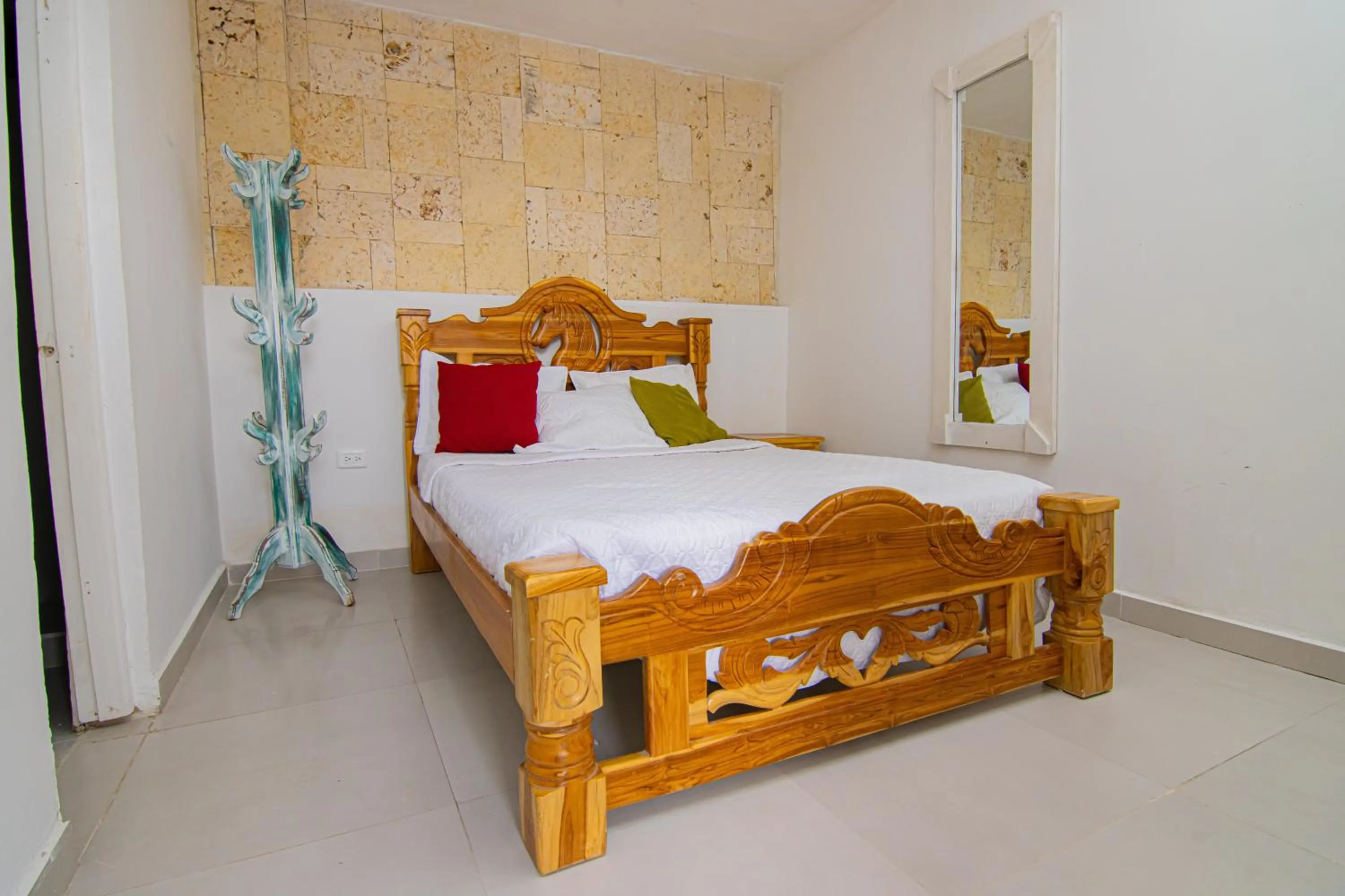 Bedroom, Bed in Casa Playa James