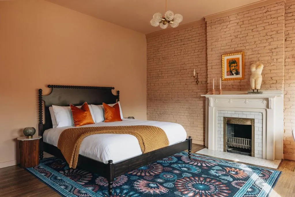 Bed in The Bellwether Hotel