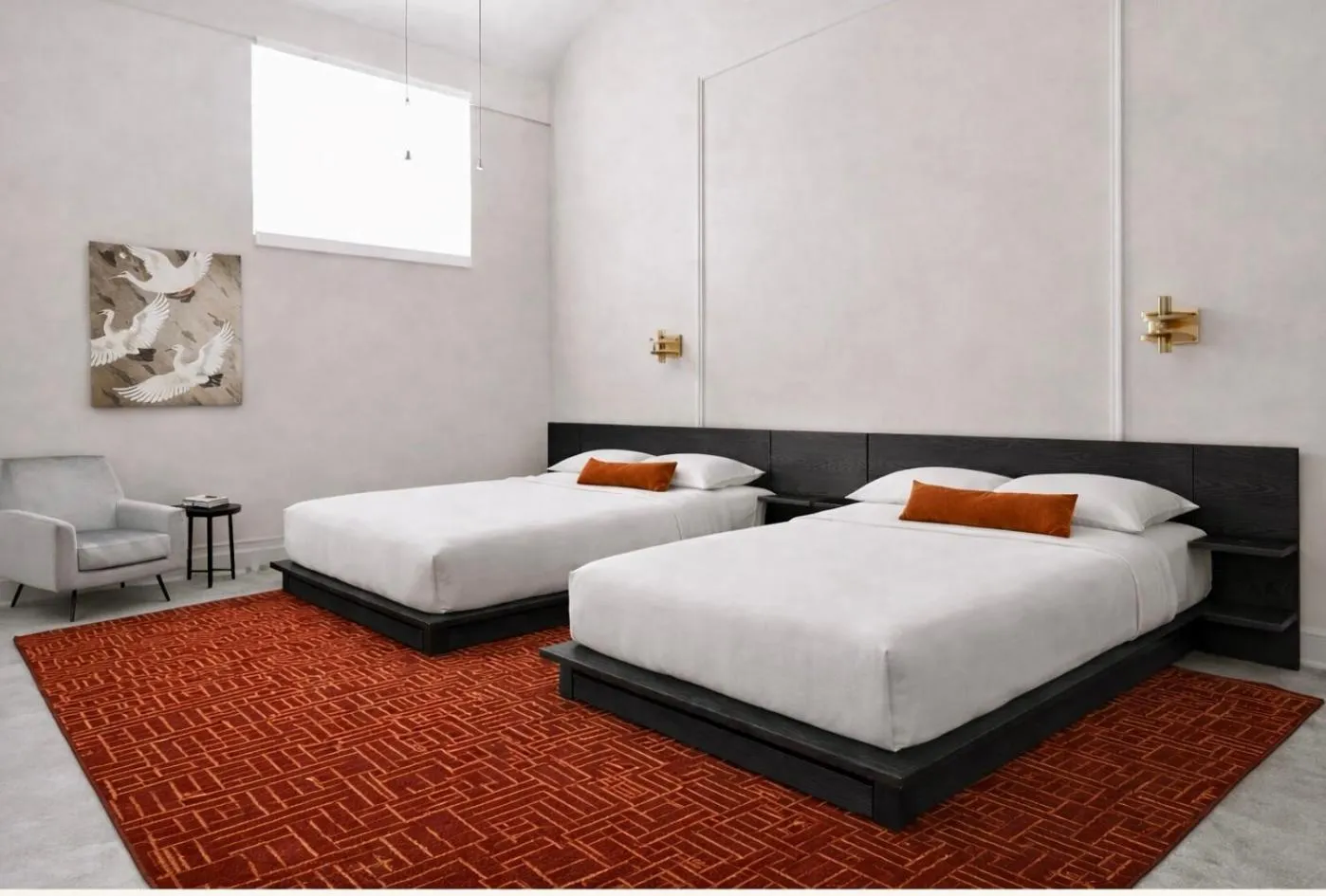 Bed in The Bellwether Hotel