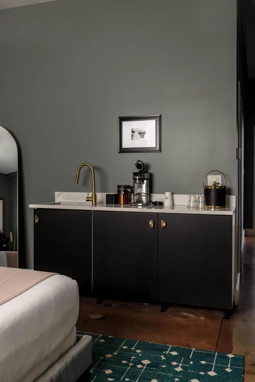 Bed in The Bellwether Hotel