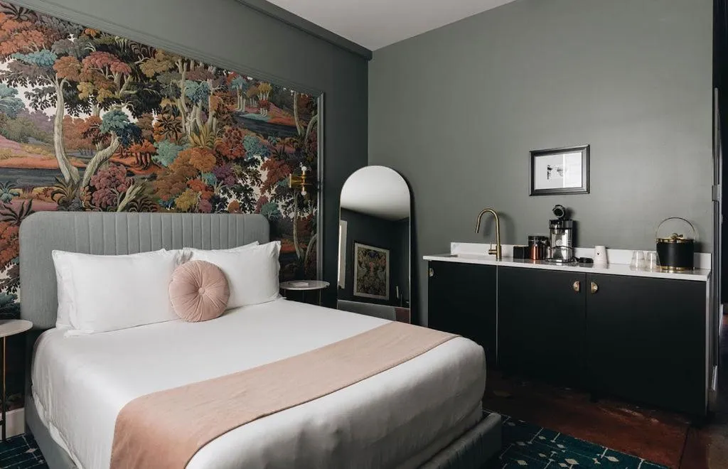 Bed in The Bellwether Hotel