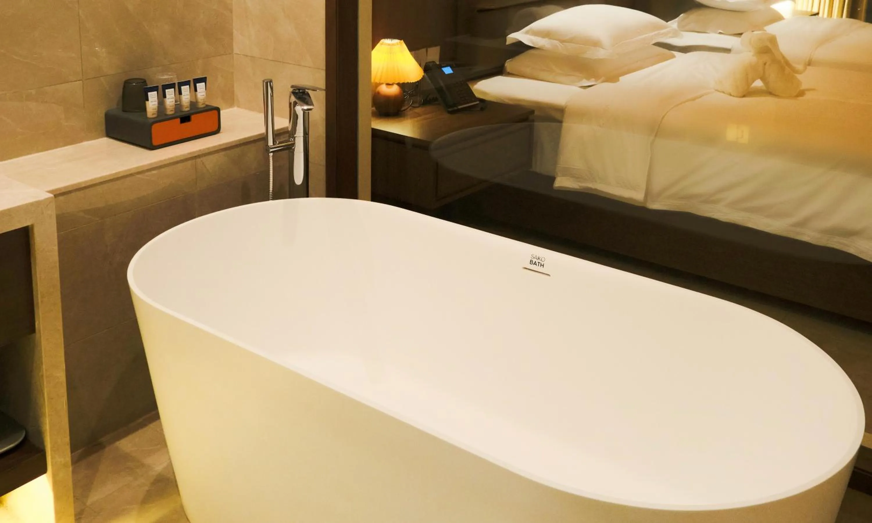 Bathroom, Bed in MonMonBoutique Hotel