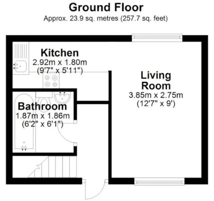 Floor plan in The Stable at Clauchan Holiday Cottages