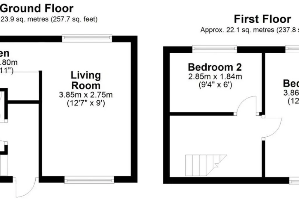 Floor plan in The Stable at Clauchan Holiday Cottages