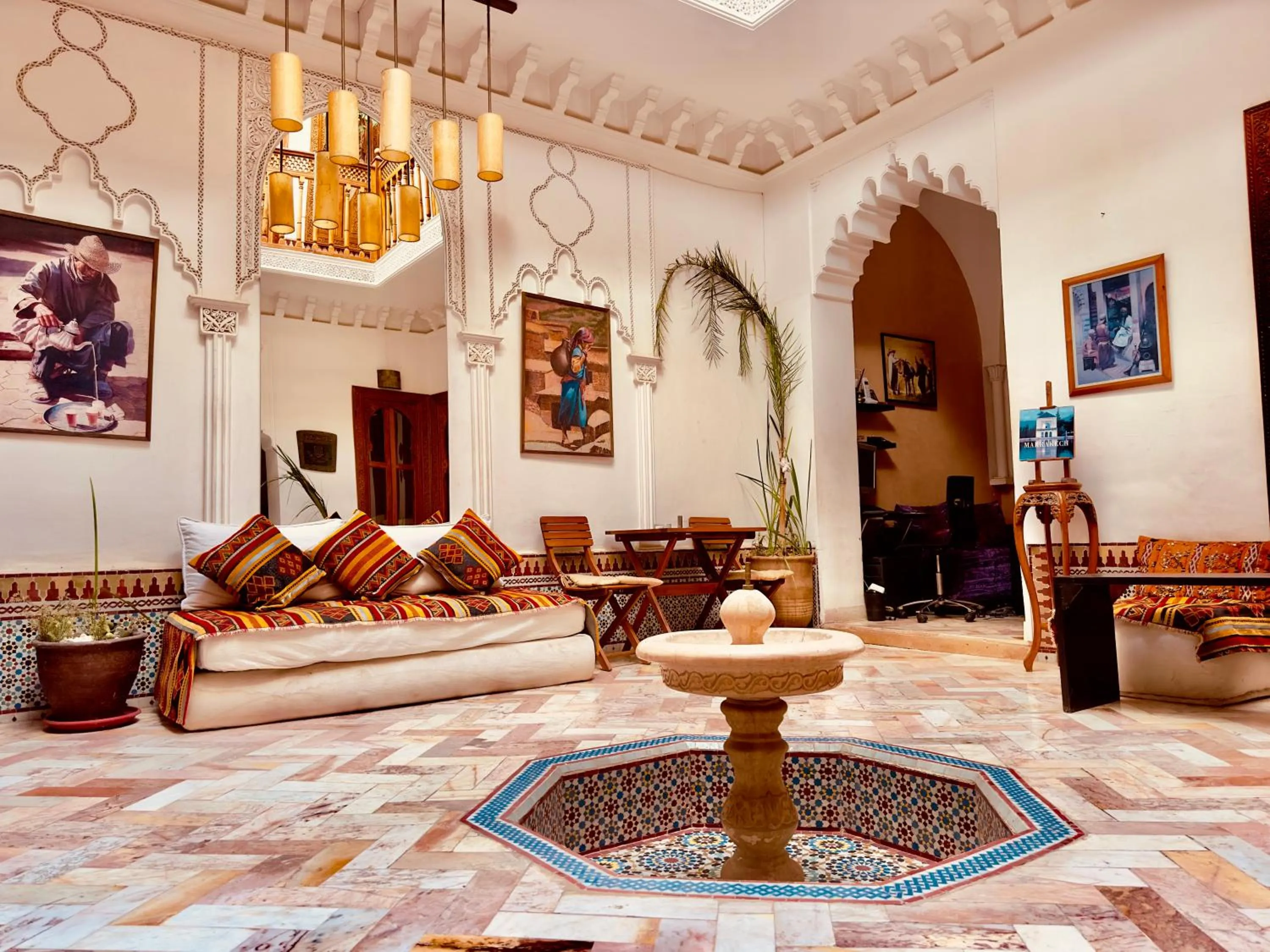 Seating area in Riad Radia