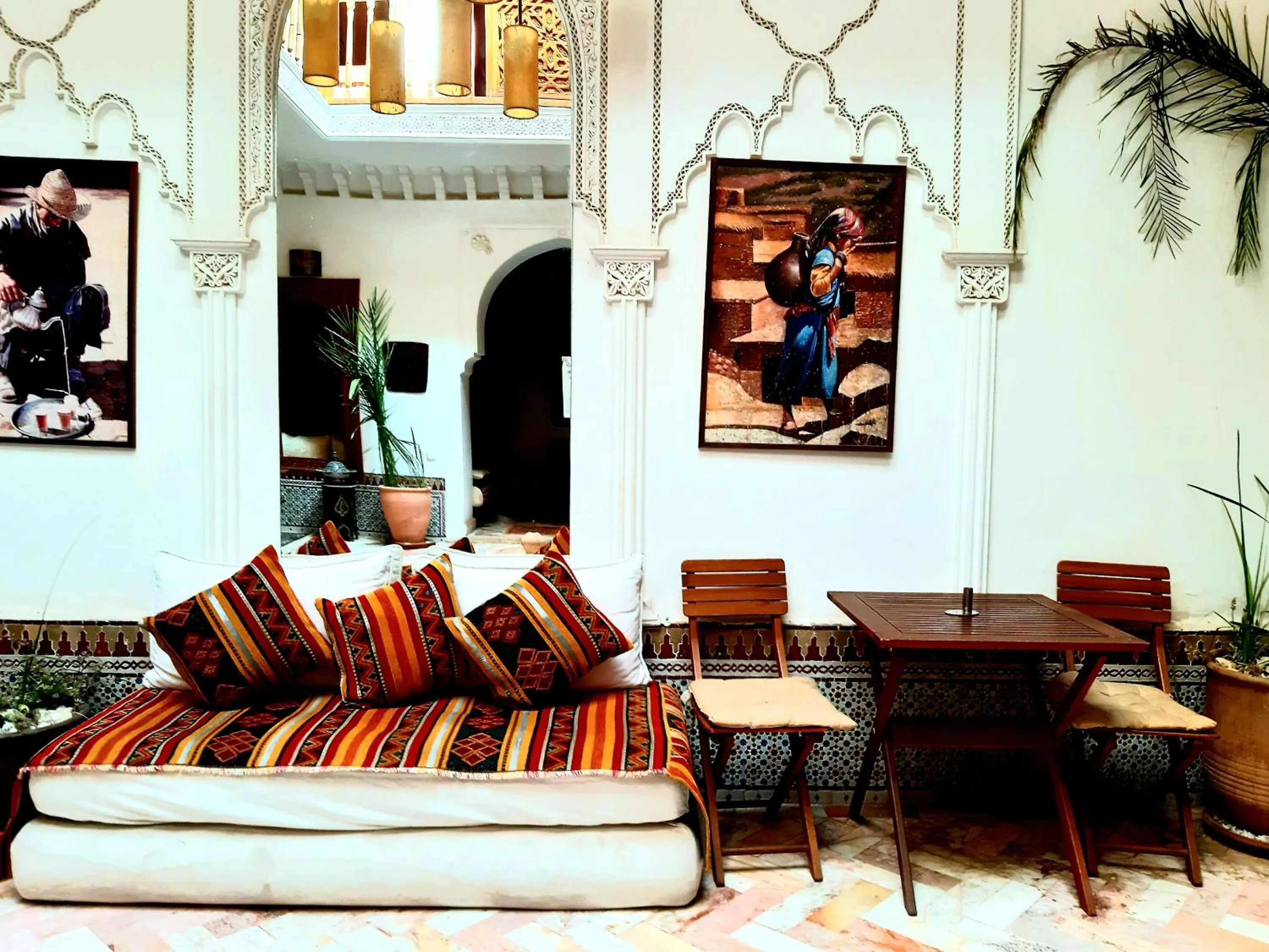 Seating area in Riad Radia