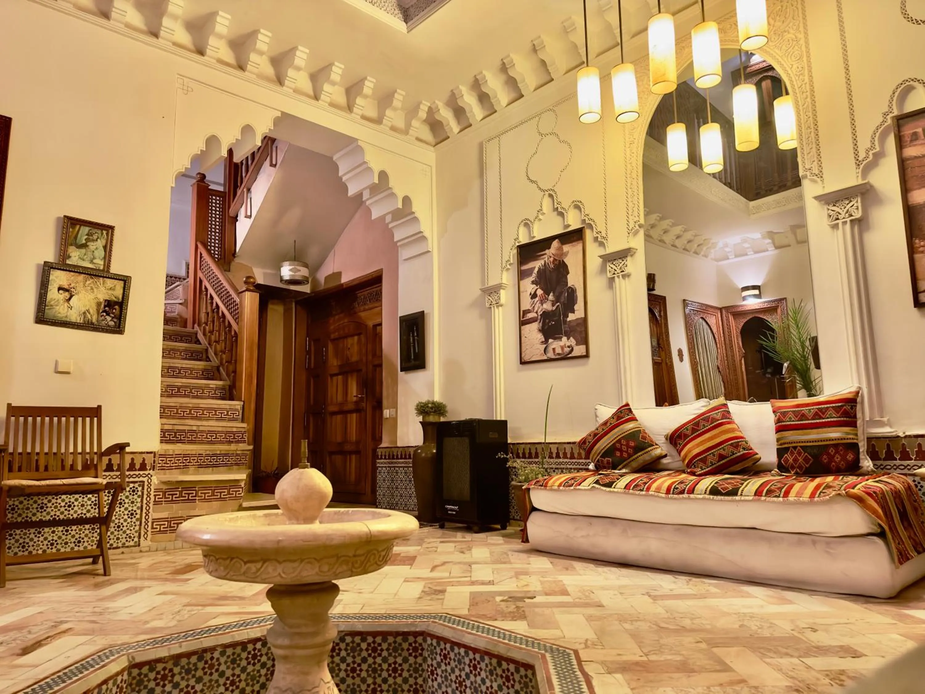 Seating area in Riad Radia