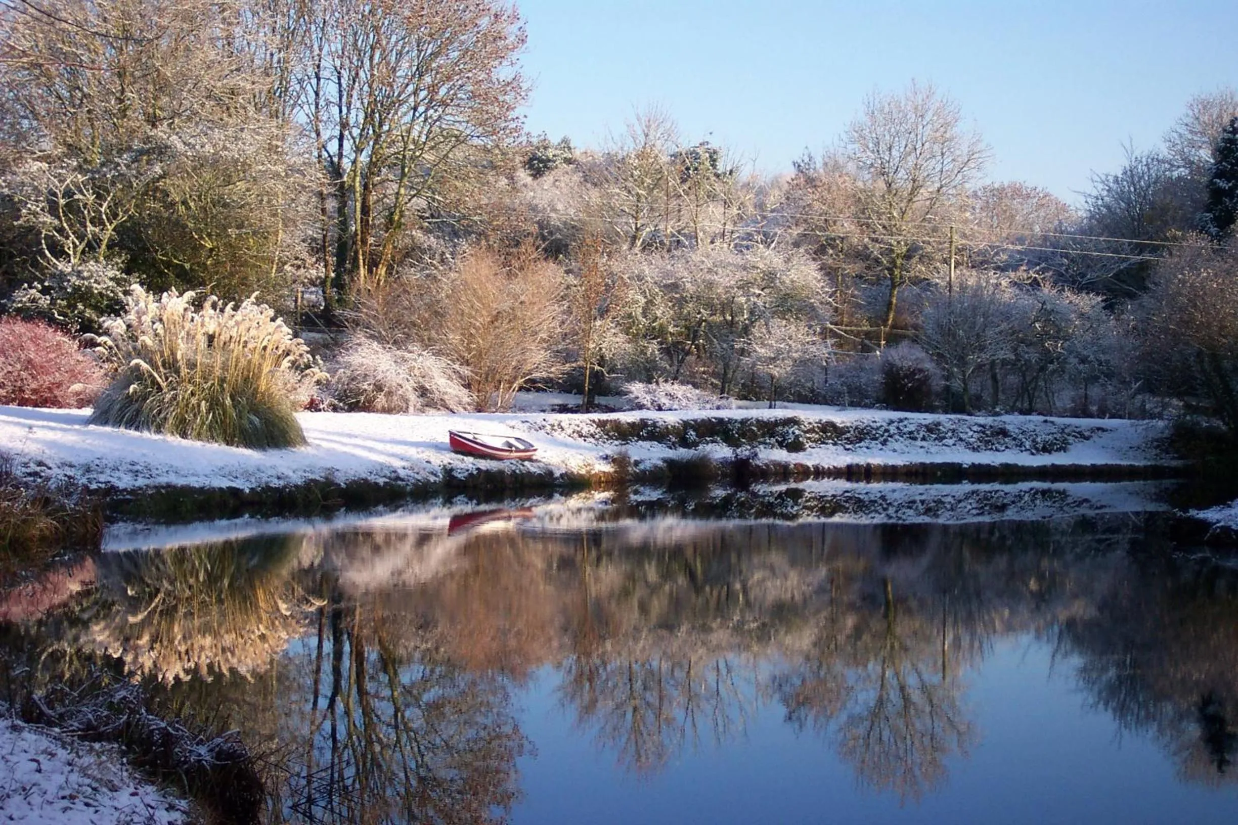 Winter in Polgwedhen Lodge