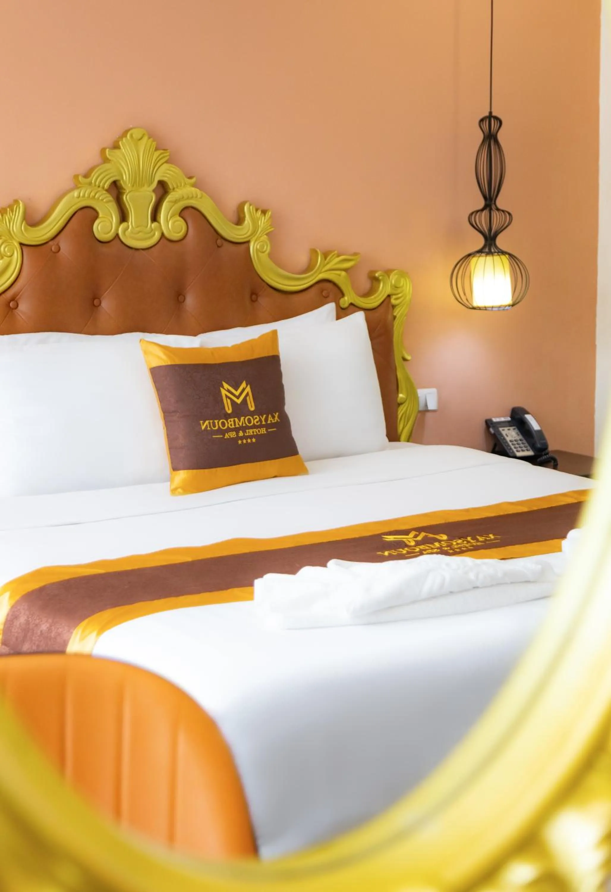 Bed in Xaysomboun Hotel & SPA