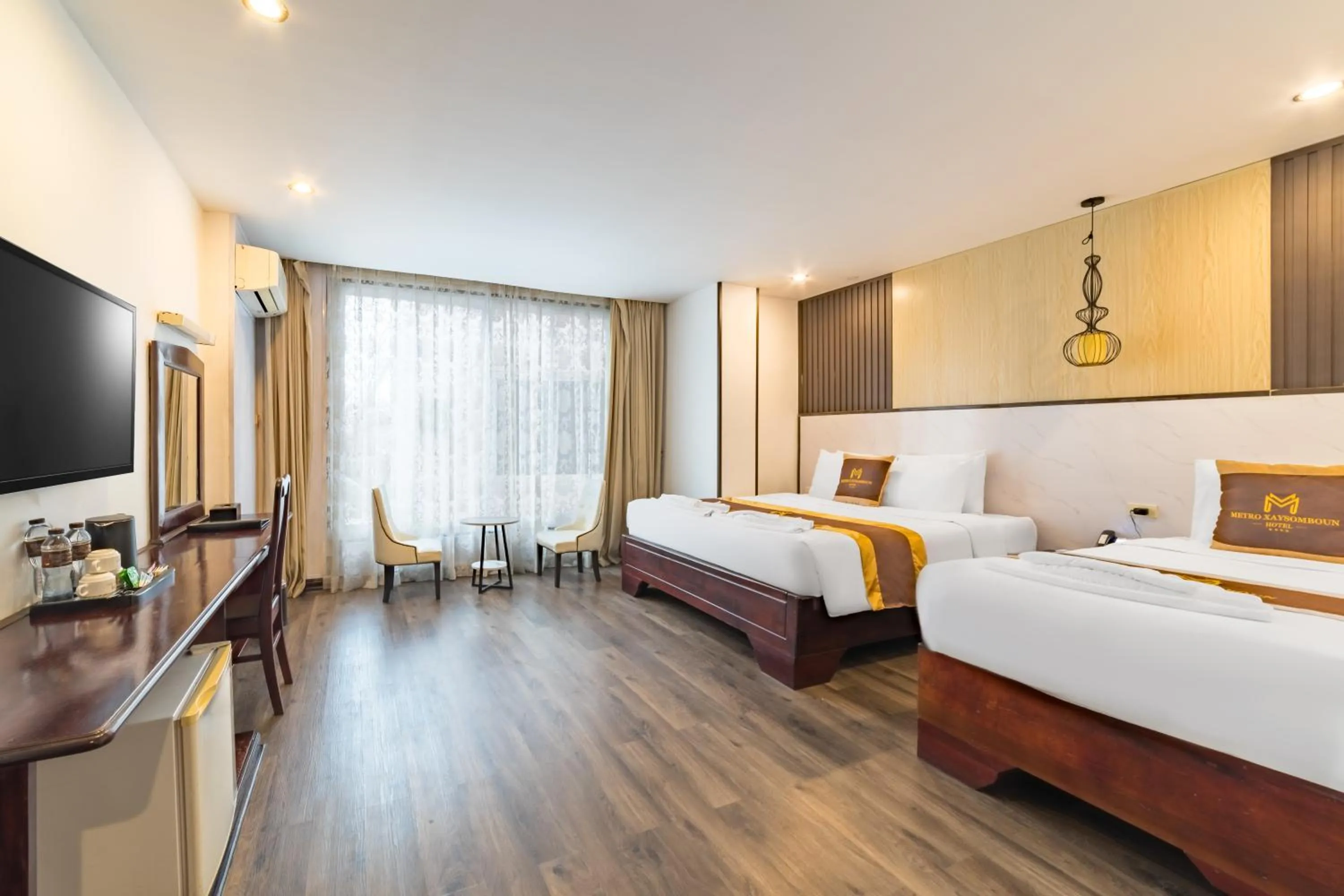 Bed in Xaysomboun Hotel & SPA