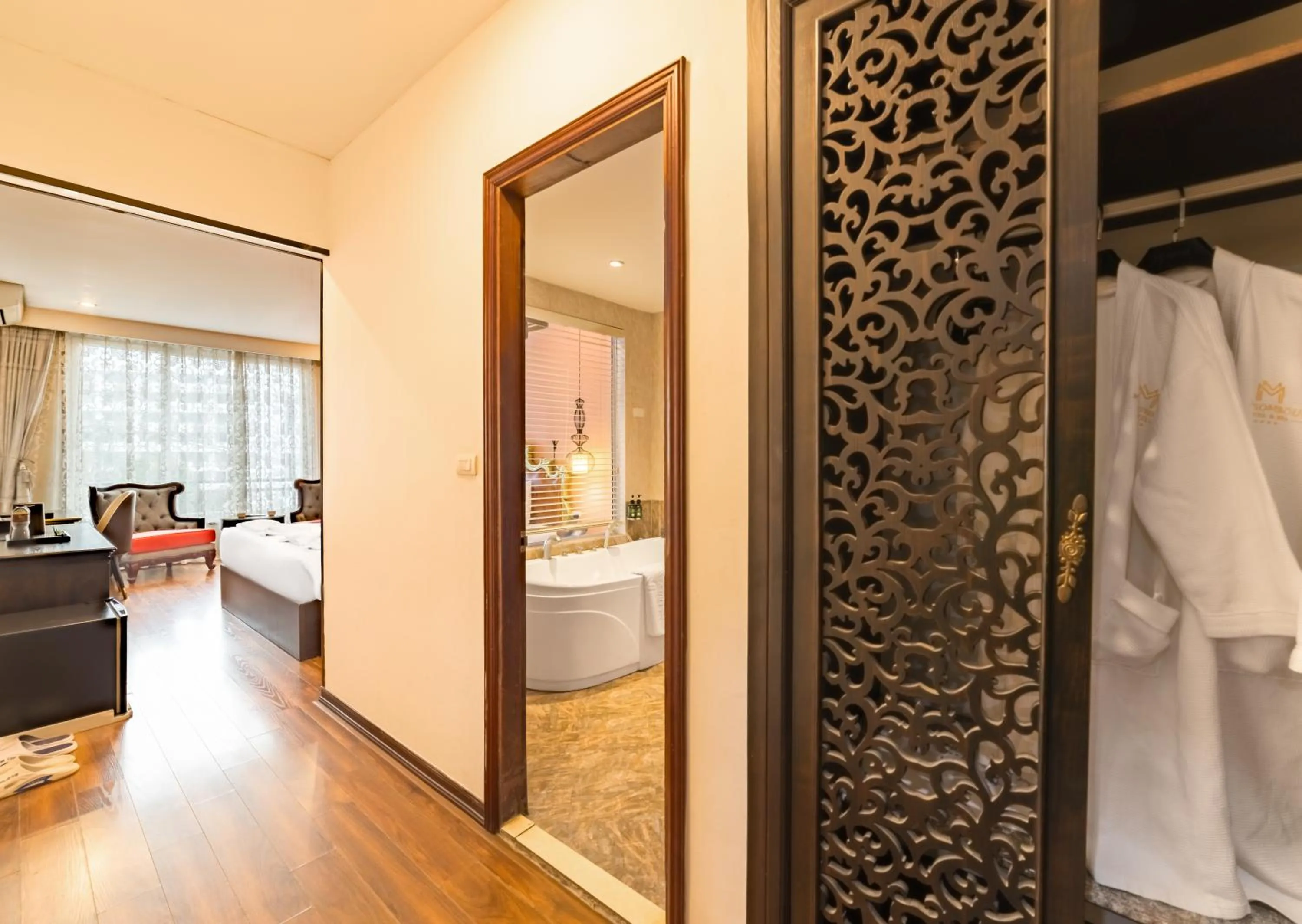 Bed in Xaysomboun Hotel & SPA