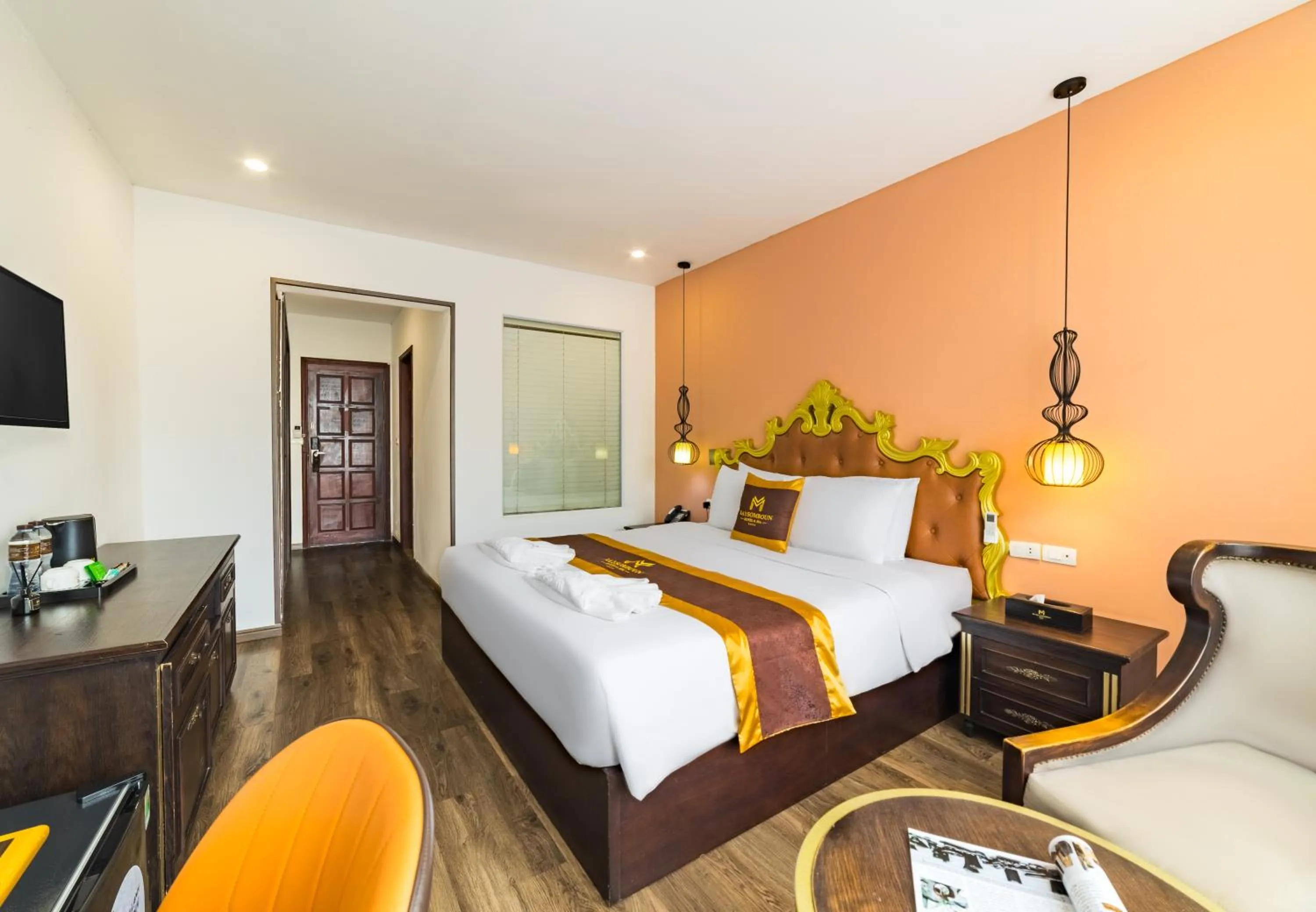 Bed in Xaysomboun Hotel & SPA