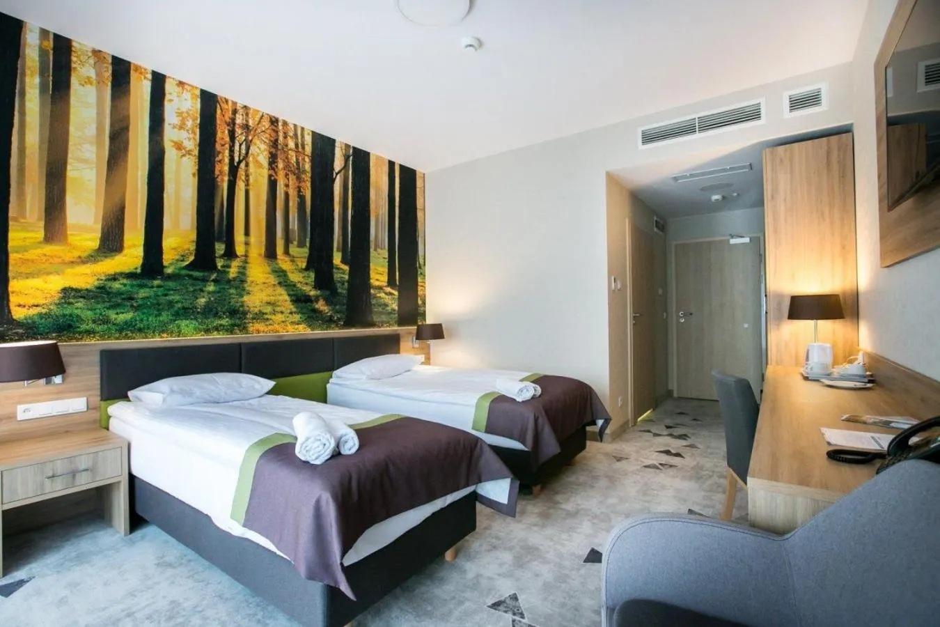 Bed in Sanatorium Uzdrowiskowe Augustów